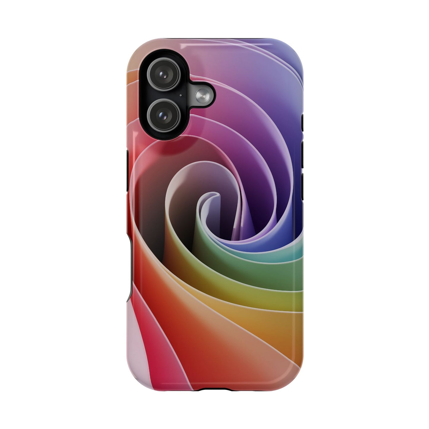 Twisted Rainbow Swirl Design iPhone Tough Case