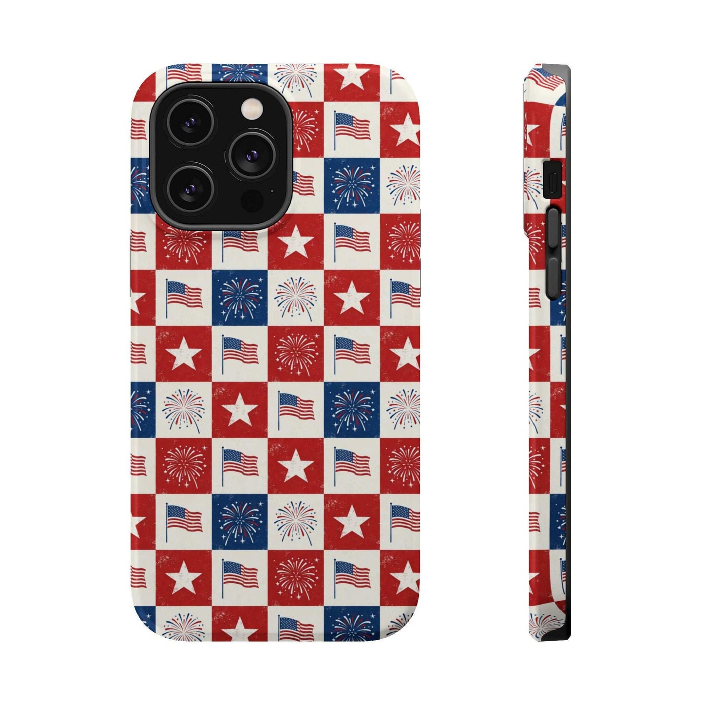 4th of July Patriotic iPhone Case — Magnetic Impact-Resistant