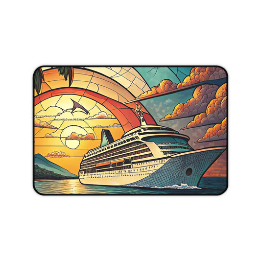 Cruise Life Stained Glass Inspired Desk Mat