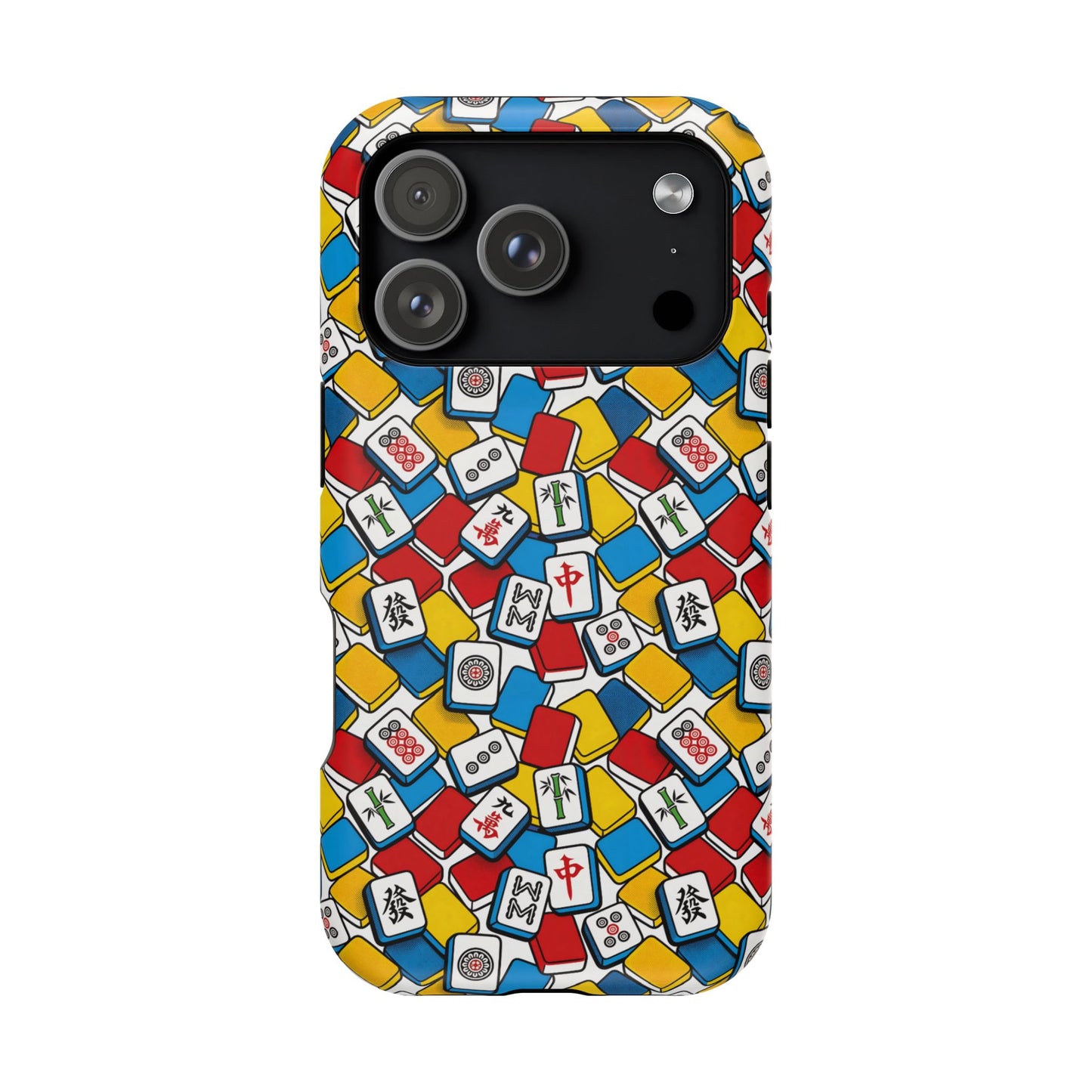 Mahjong-Inspired Vibrant iPhone Case — Magnetic Impact-Resistant