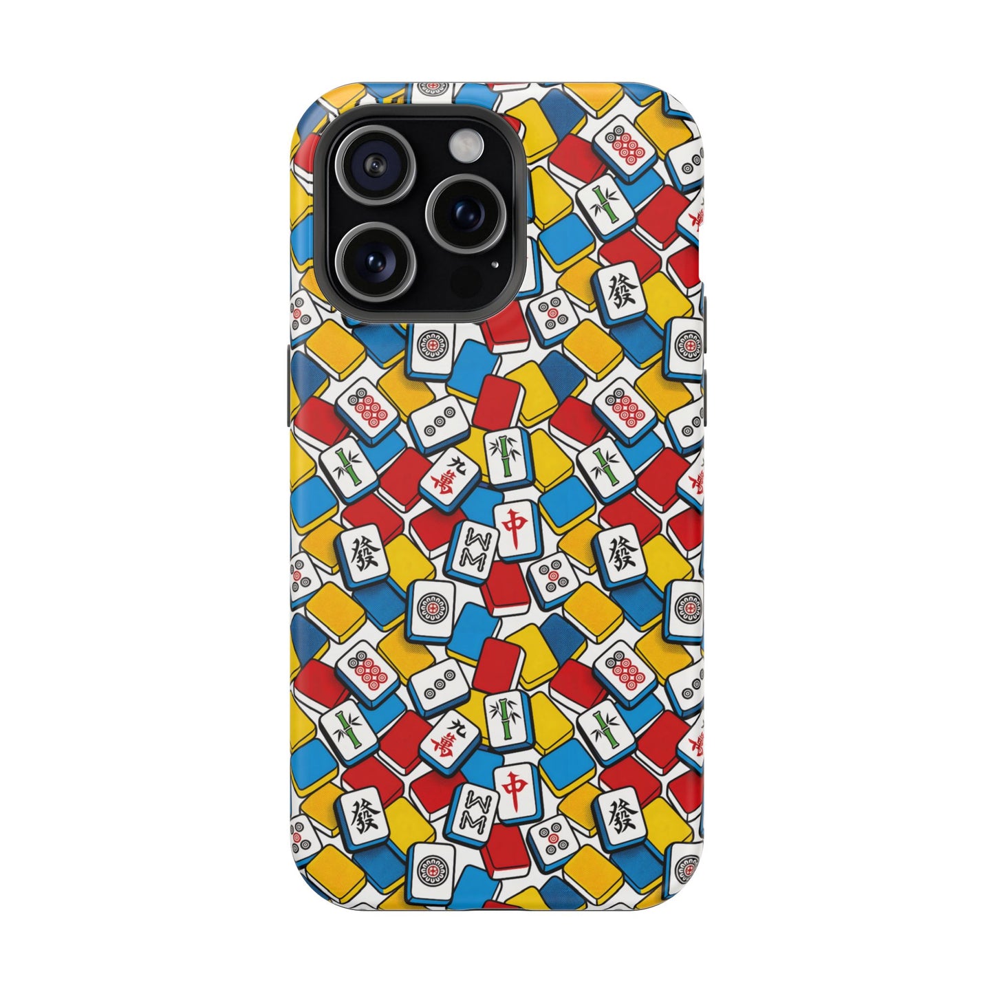 Mahjong-Inspired Vibrant iPhone Case — Magnetic Impact-Resistant