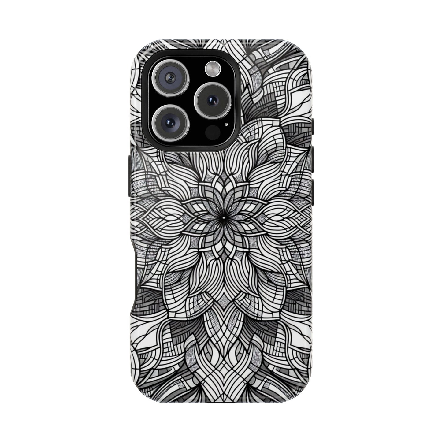 Black and White Art Explosion iPhone Tough Case
