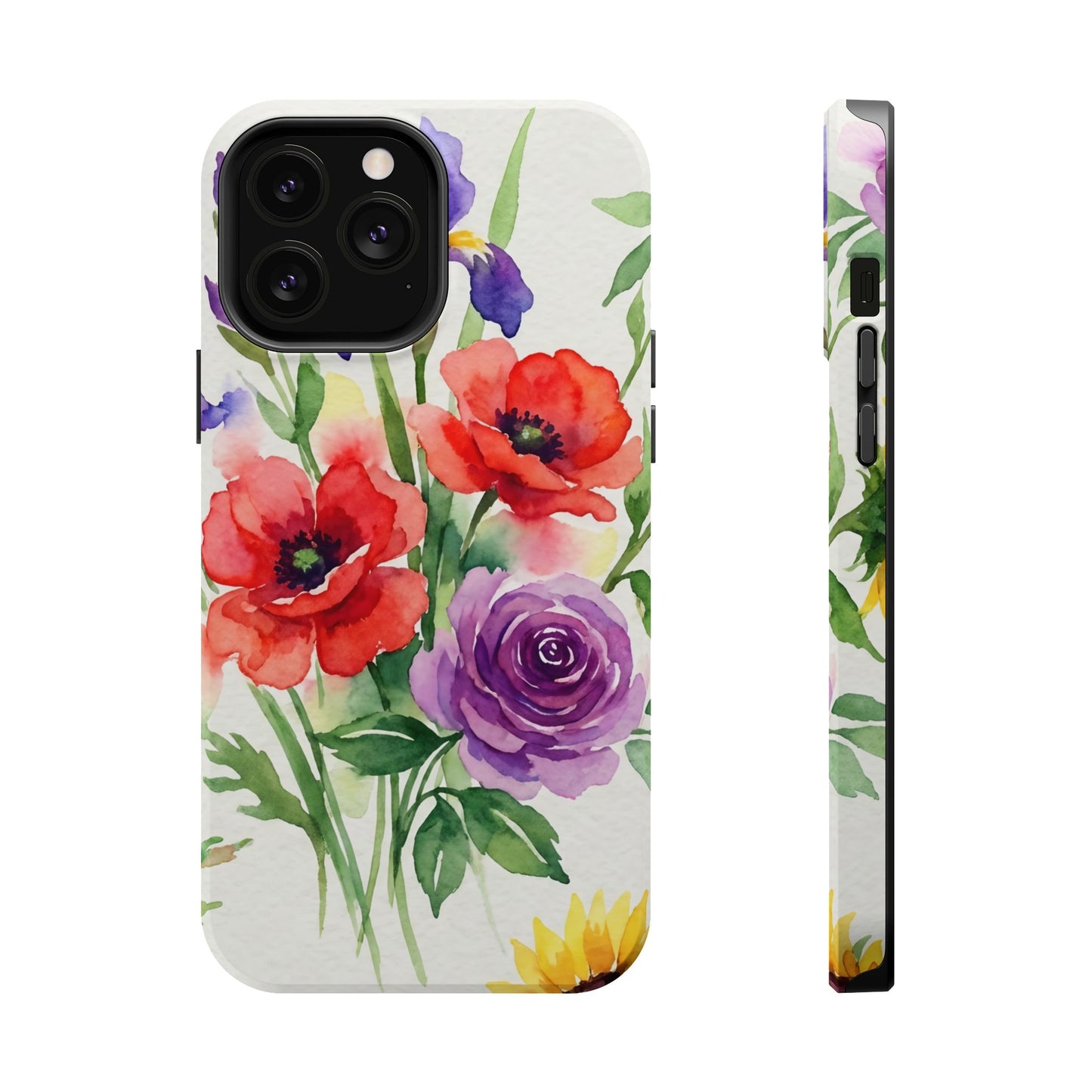 iPhone Case — Watercolor Bouquet Magnetic Impact-Resistant Case