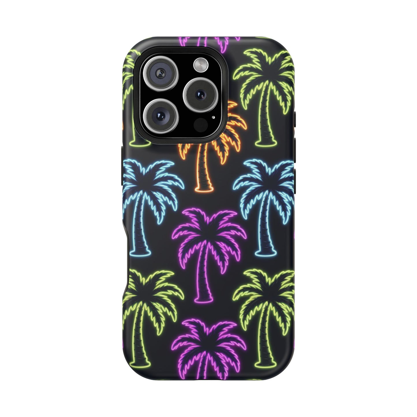 Neon Palm Tree iPhone Tough Case