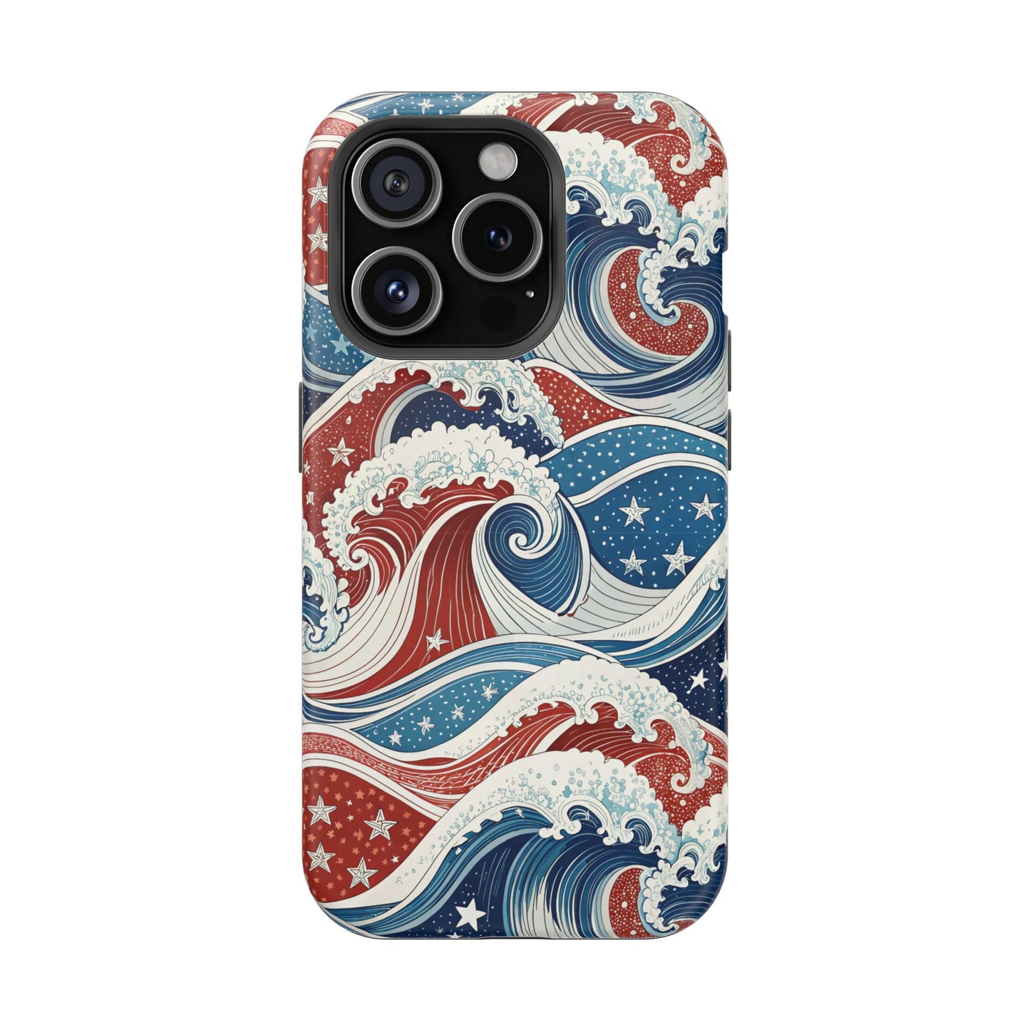 Patriotic Waves Design iPhone Tough Case