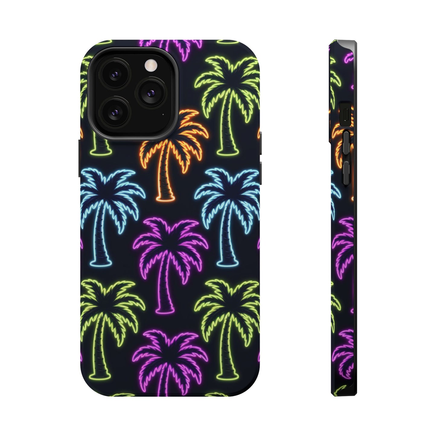 Neon Palm Tree iPhone Tough Case