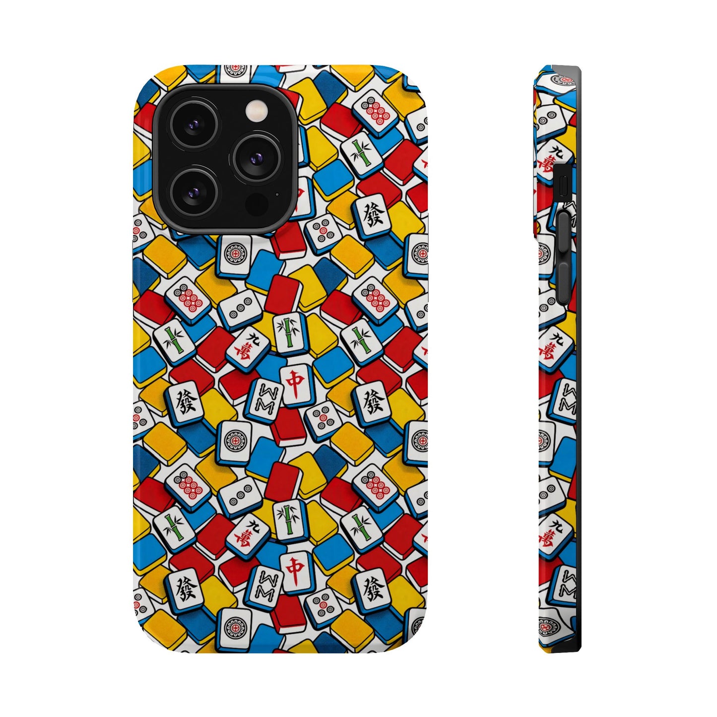 Mahjong-Inspired Vibrant iPhone Case — Magnetic Impact-Resistant