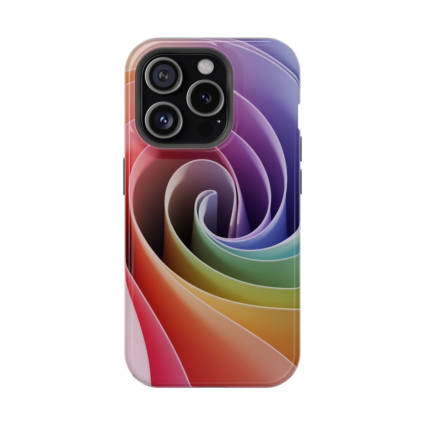 Twisted Rainbow Swirl Design iPhone Tough Case