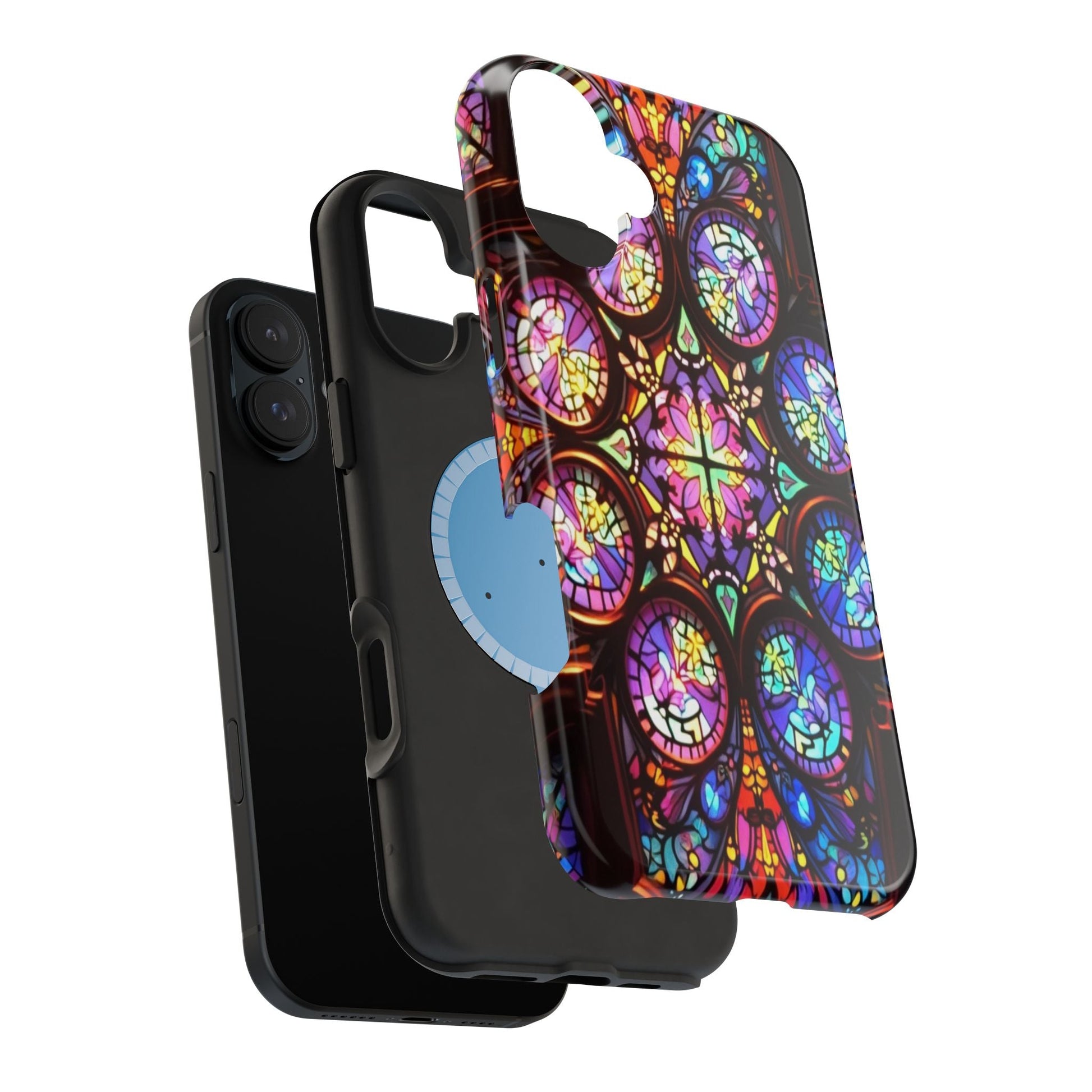 Colorful Hypnotic Stain Glass iPhone tough case with vibrant stained-glass design and durable protection