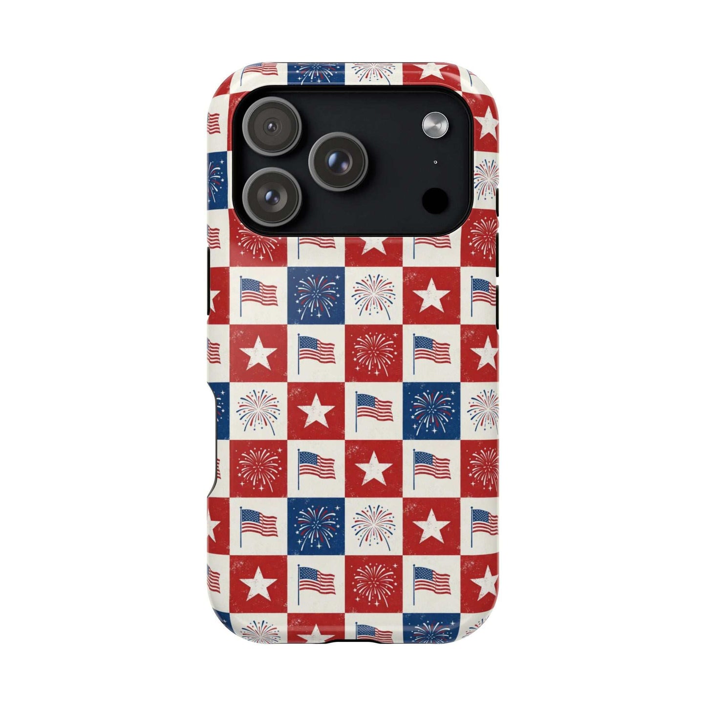 4th of July Patriotic iPhone Case — Magnetic Impact-Resistant