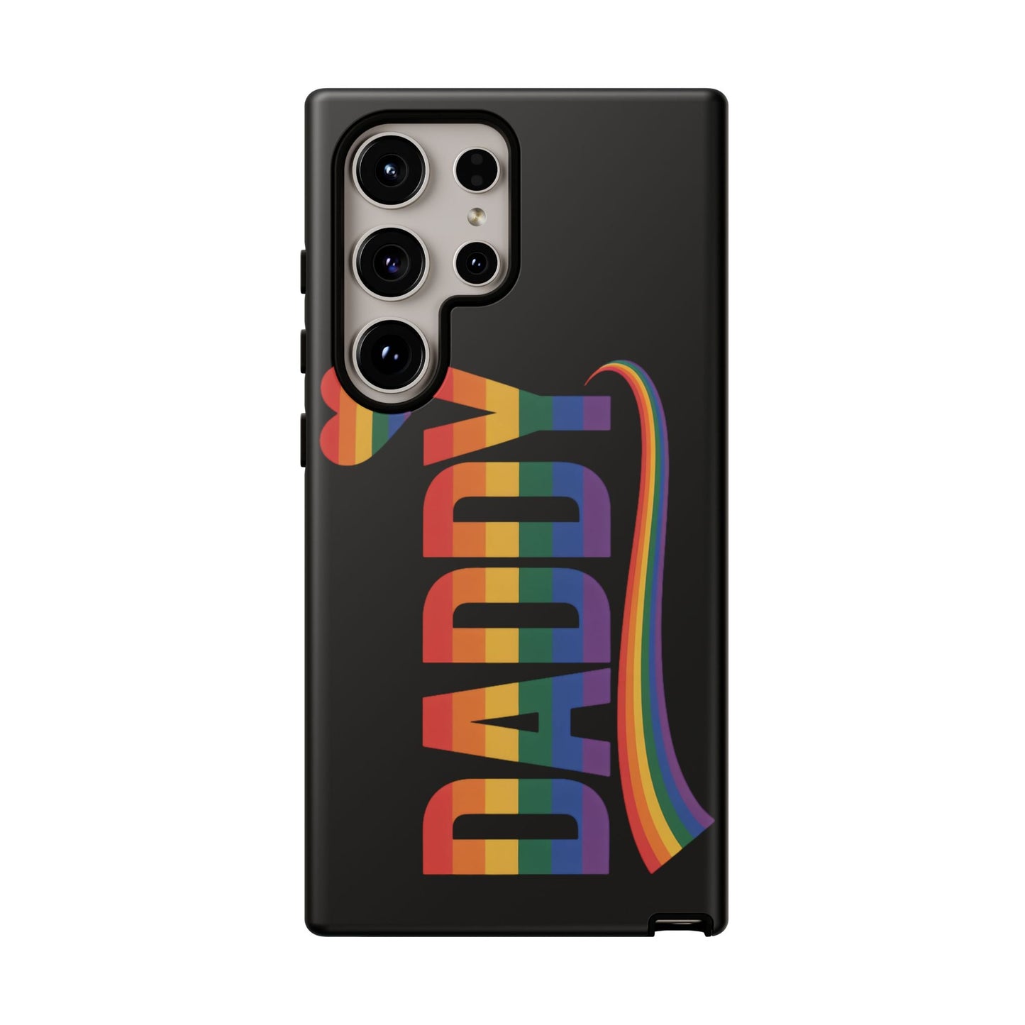 Samsung Tough Case with LGBT inspired rainbow Daddy design for Galaxy phones, durable and impact-resistant protection
