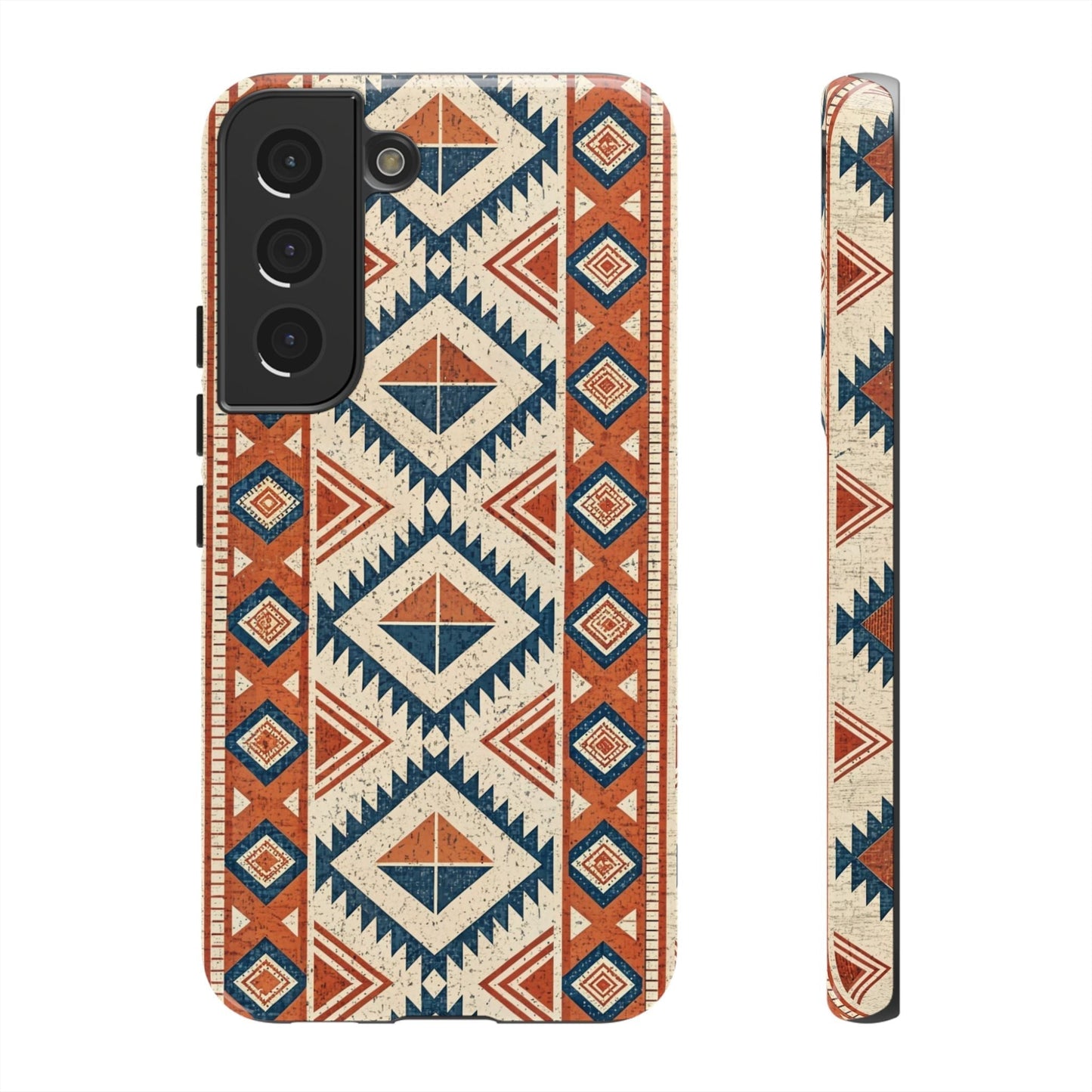 Tribal design Samsung phone case with durable 3D printed geometric pattern for Samsung Galaxy models
