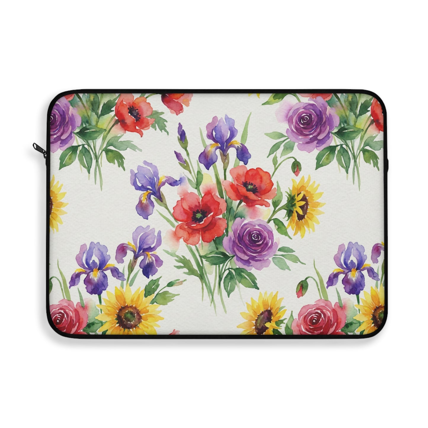 Watercolor Bouquet Laptop Sleeve — Floral Laptop Case