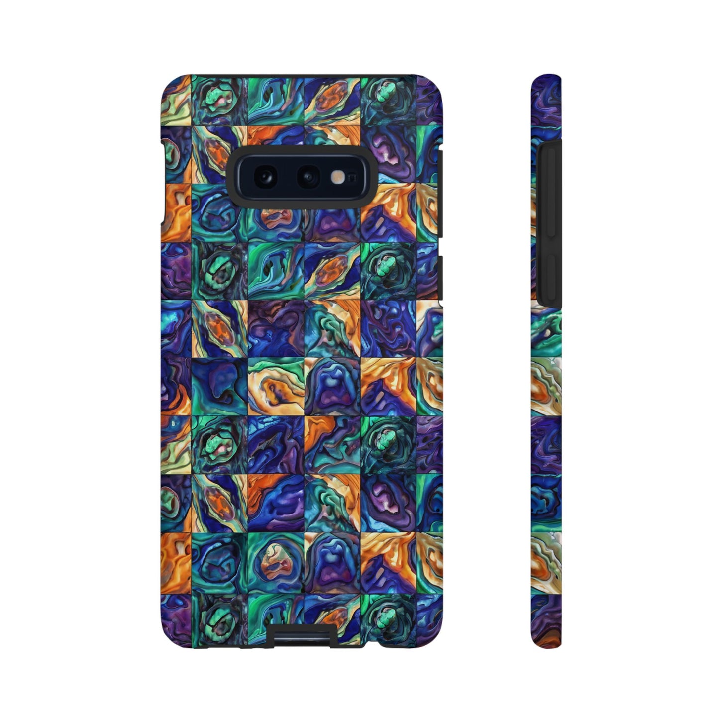 Abstract Purple & Green Sea Scape Samsung Phone Tough Case
