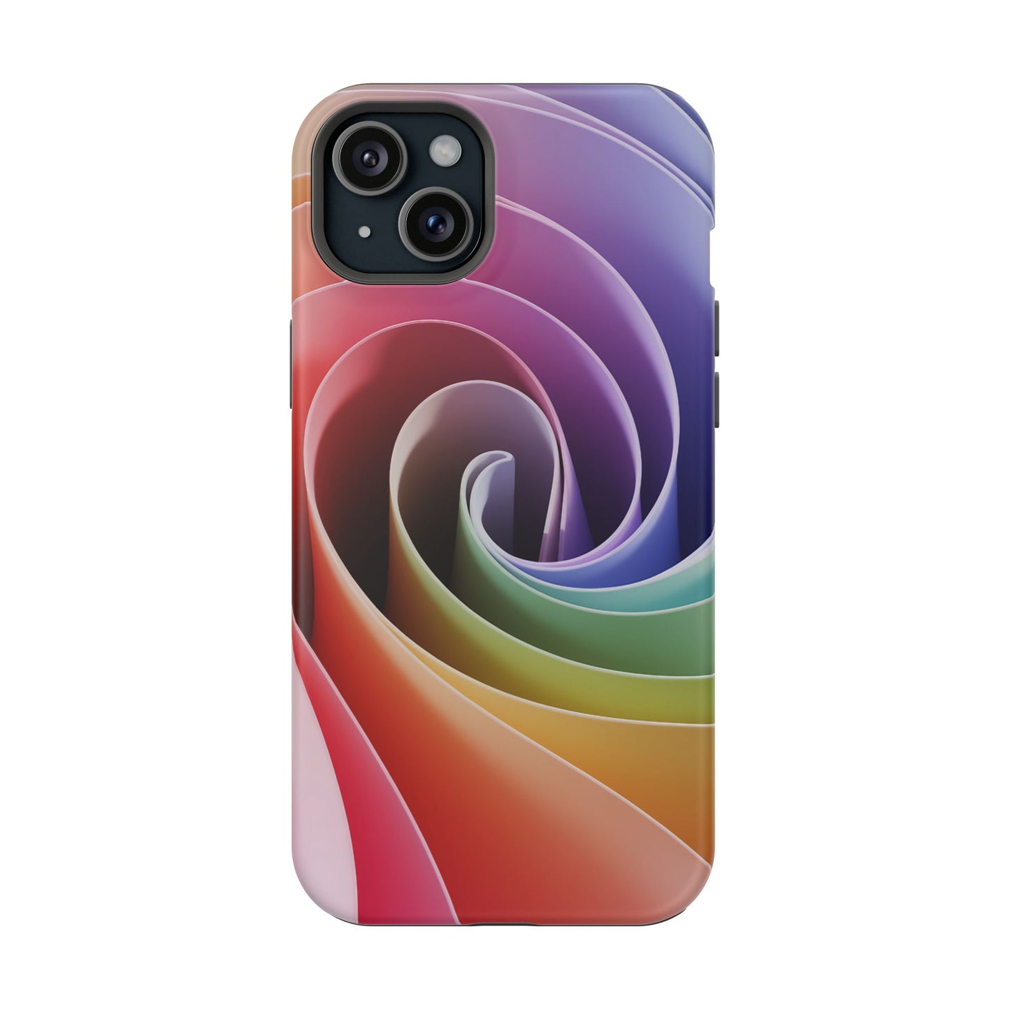Twisted Rainbow Swirl Design iPhone Tough Case