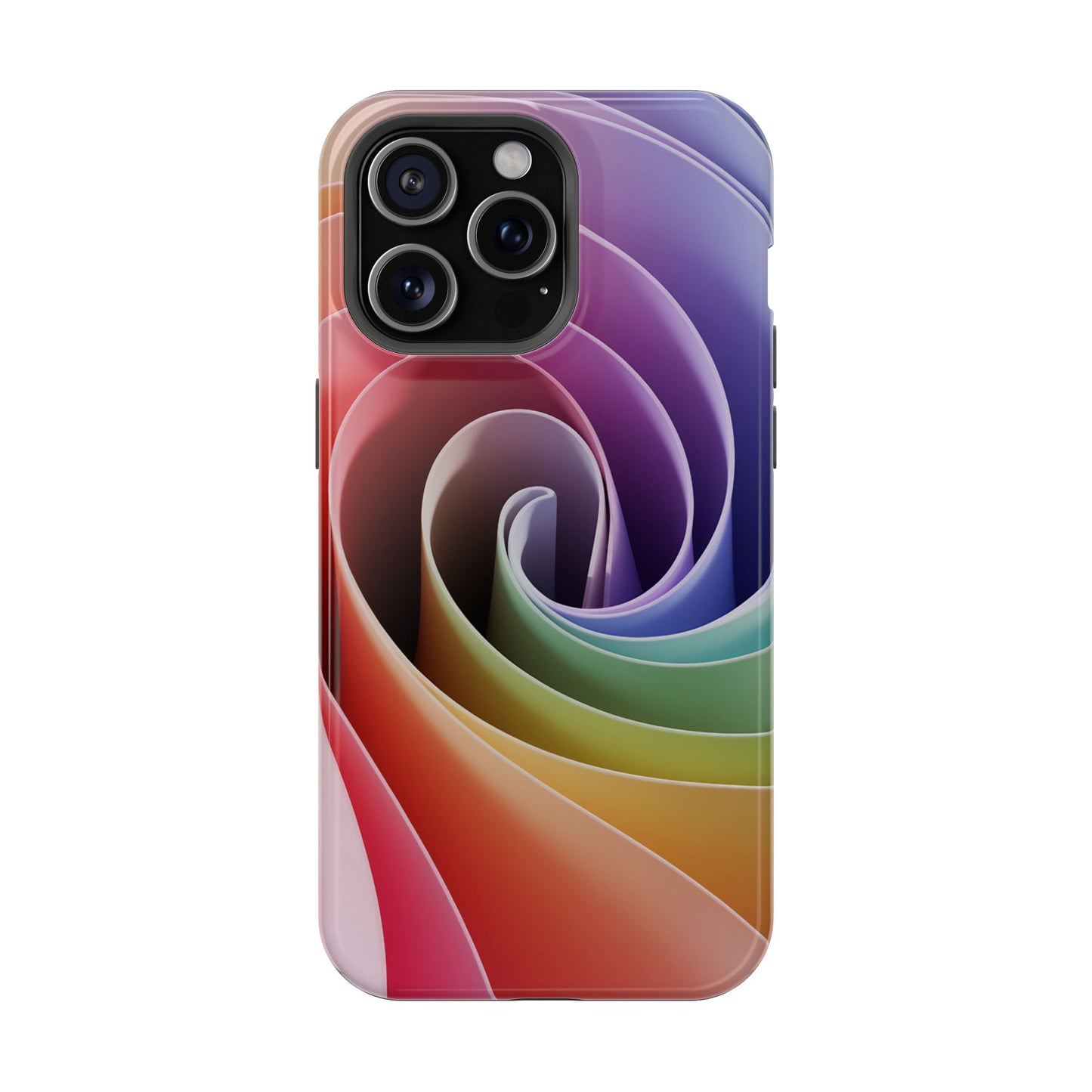 Twisted Rainbow Swirl Design iPhone Tough Case