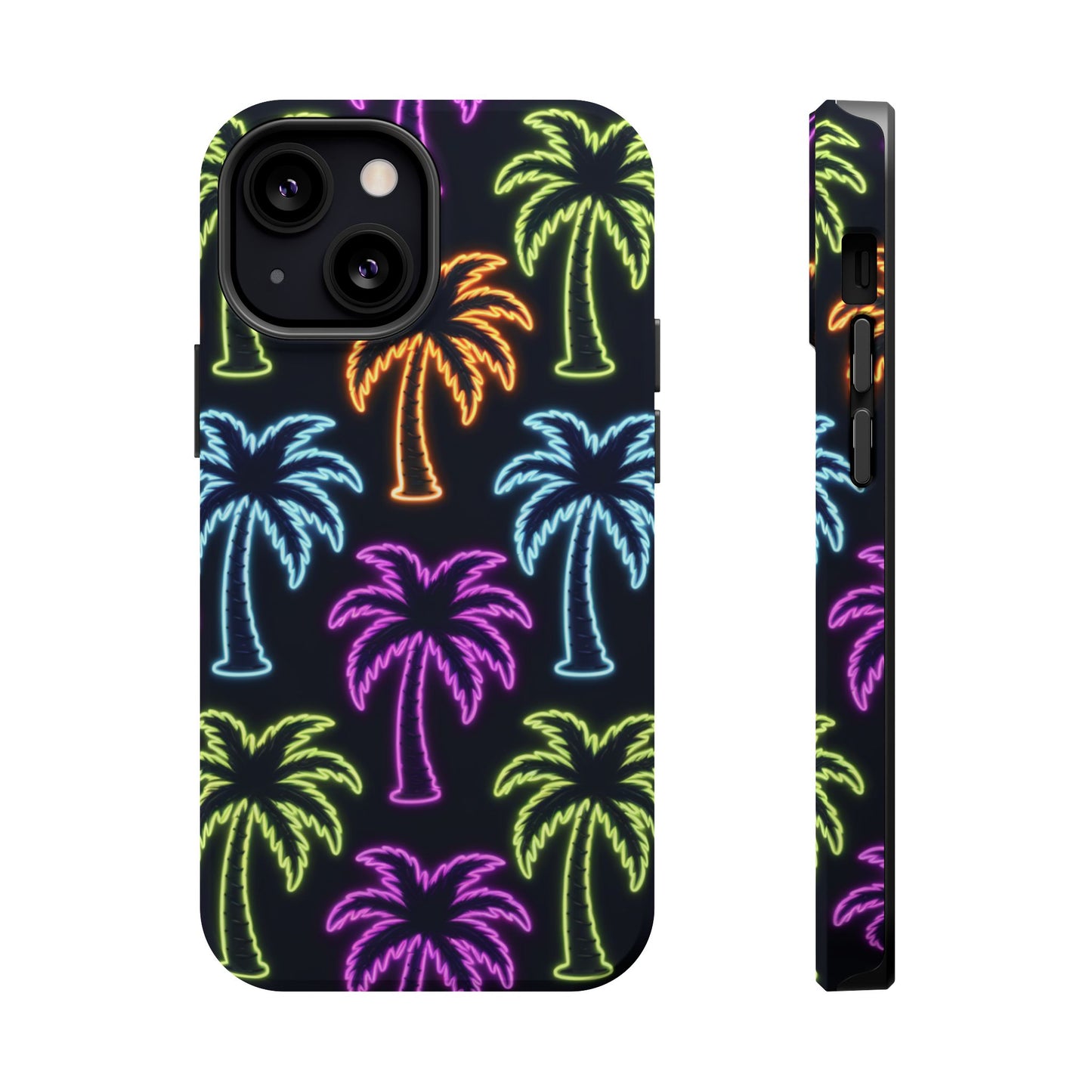 Neon Palm Tree iPhone Tough Case