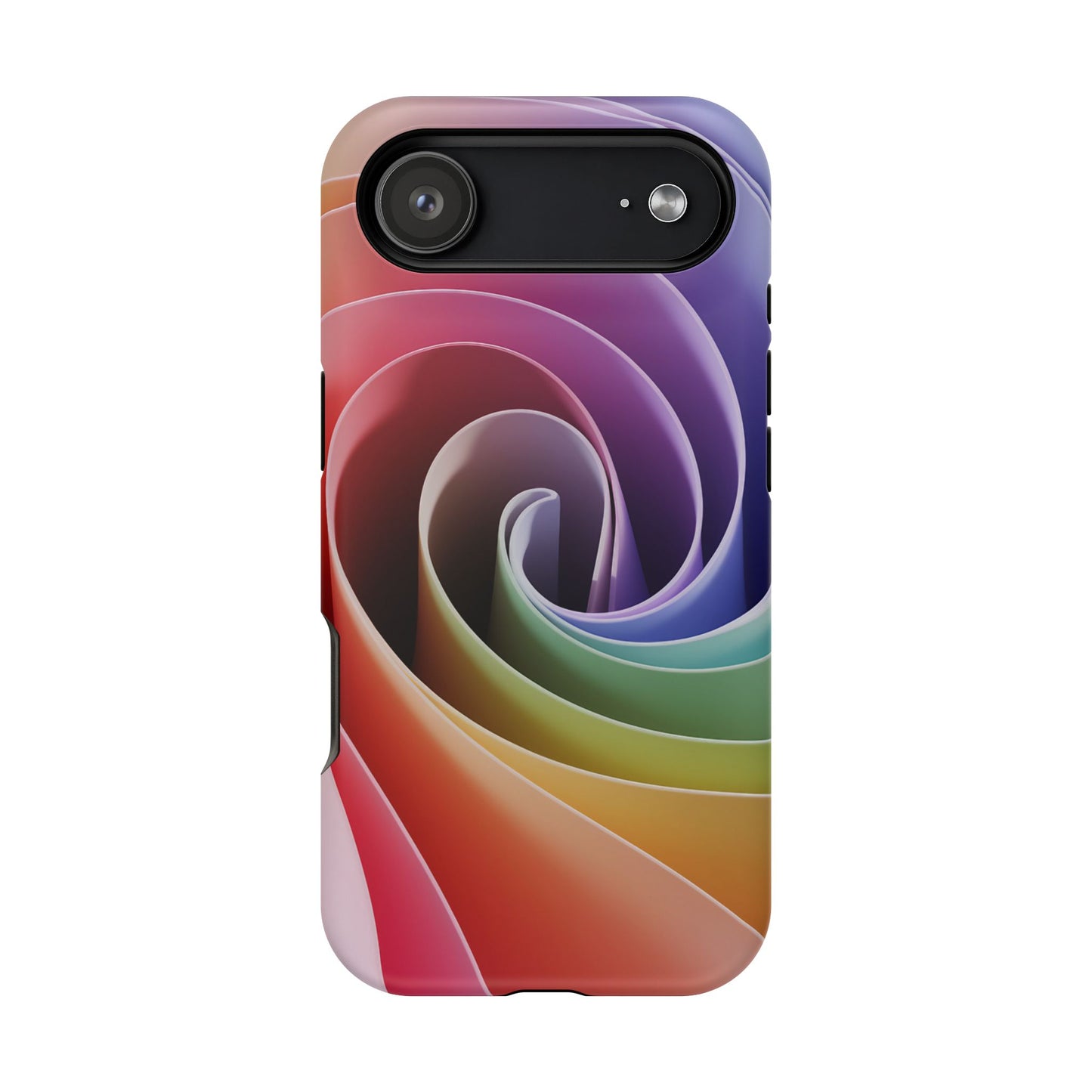 Twisted Rainbow Swirl Design iPhone Tough Case
