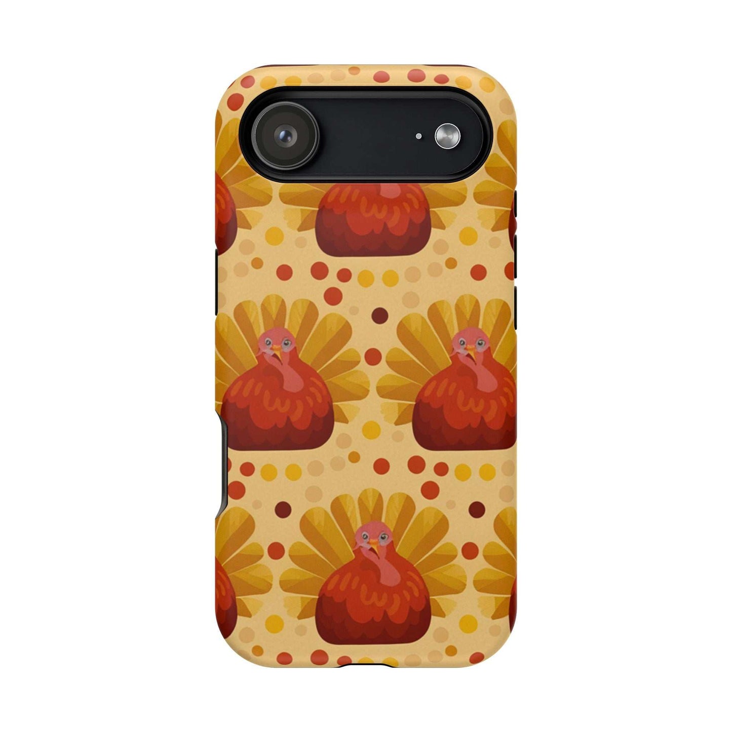 Turkey Celebration iPhone Case with festive turkey pattern and durable dual-layer protection