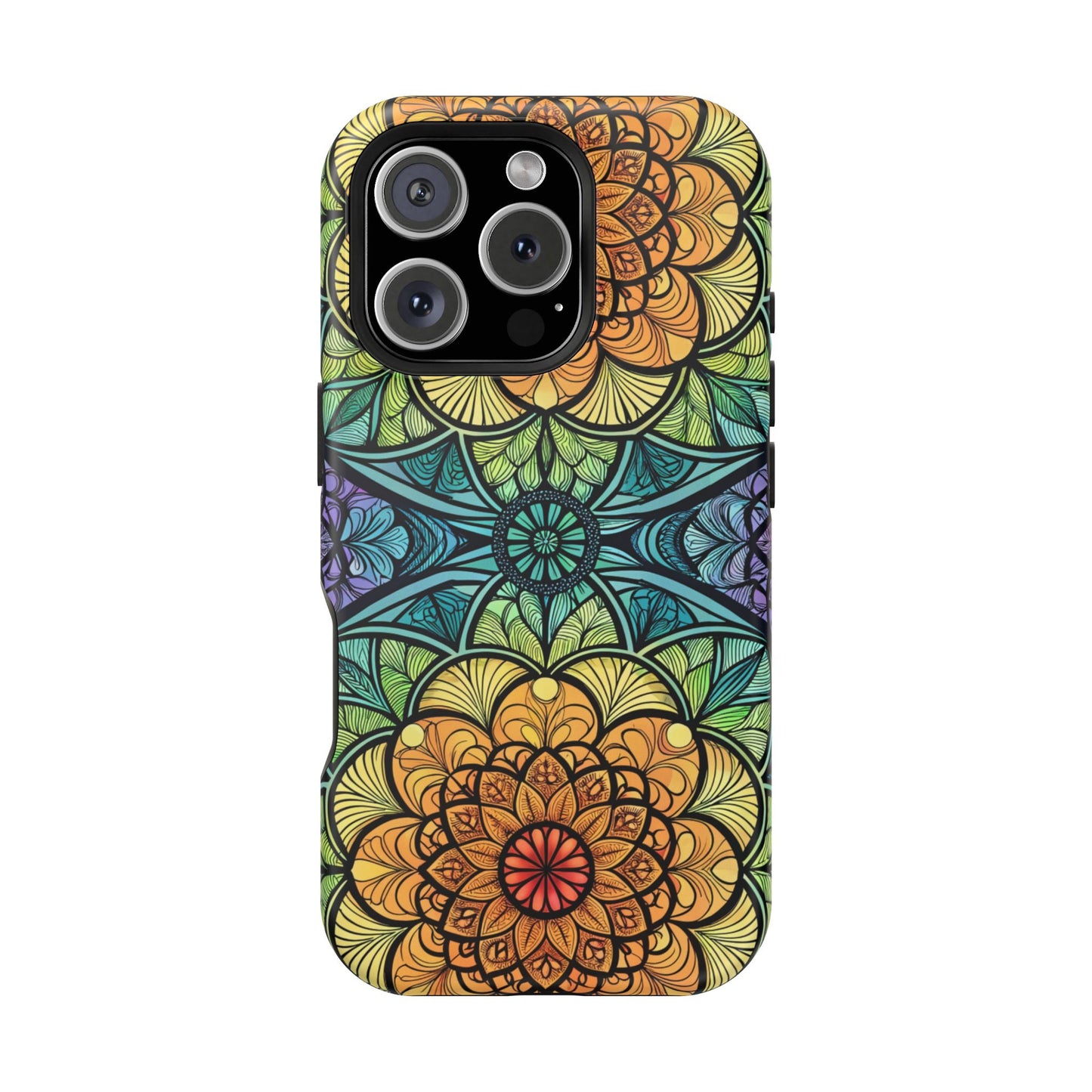 Hypnotic Colorful Kaleidoscope iPhone Case – Durable, Stylish, MagSafe Compatible