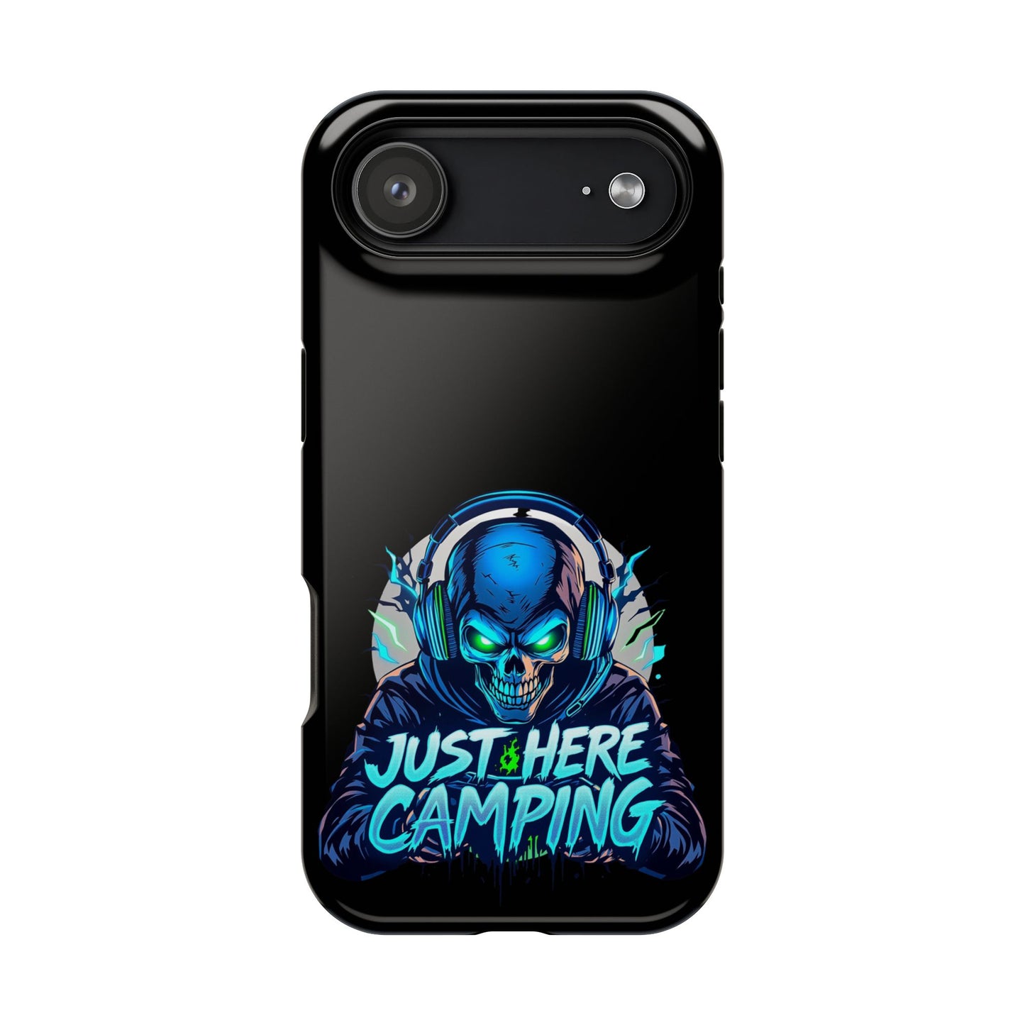Just Here Camping Gamer iPhone Case – Durable Protective MagSafe Cover