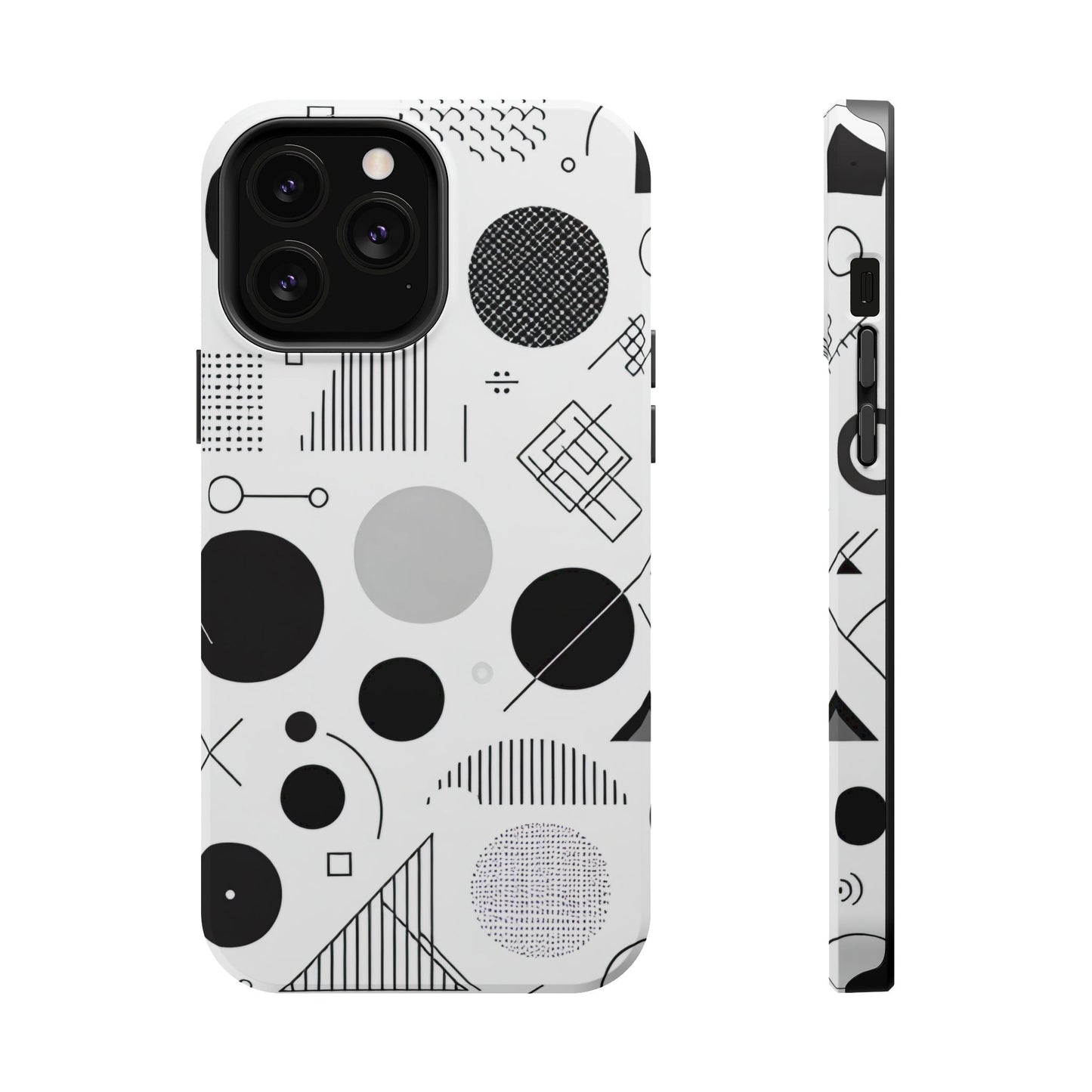 Black and White Abstract Art iPhone Case