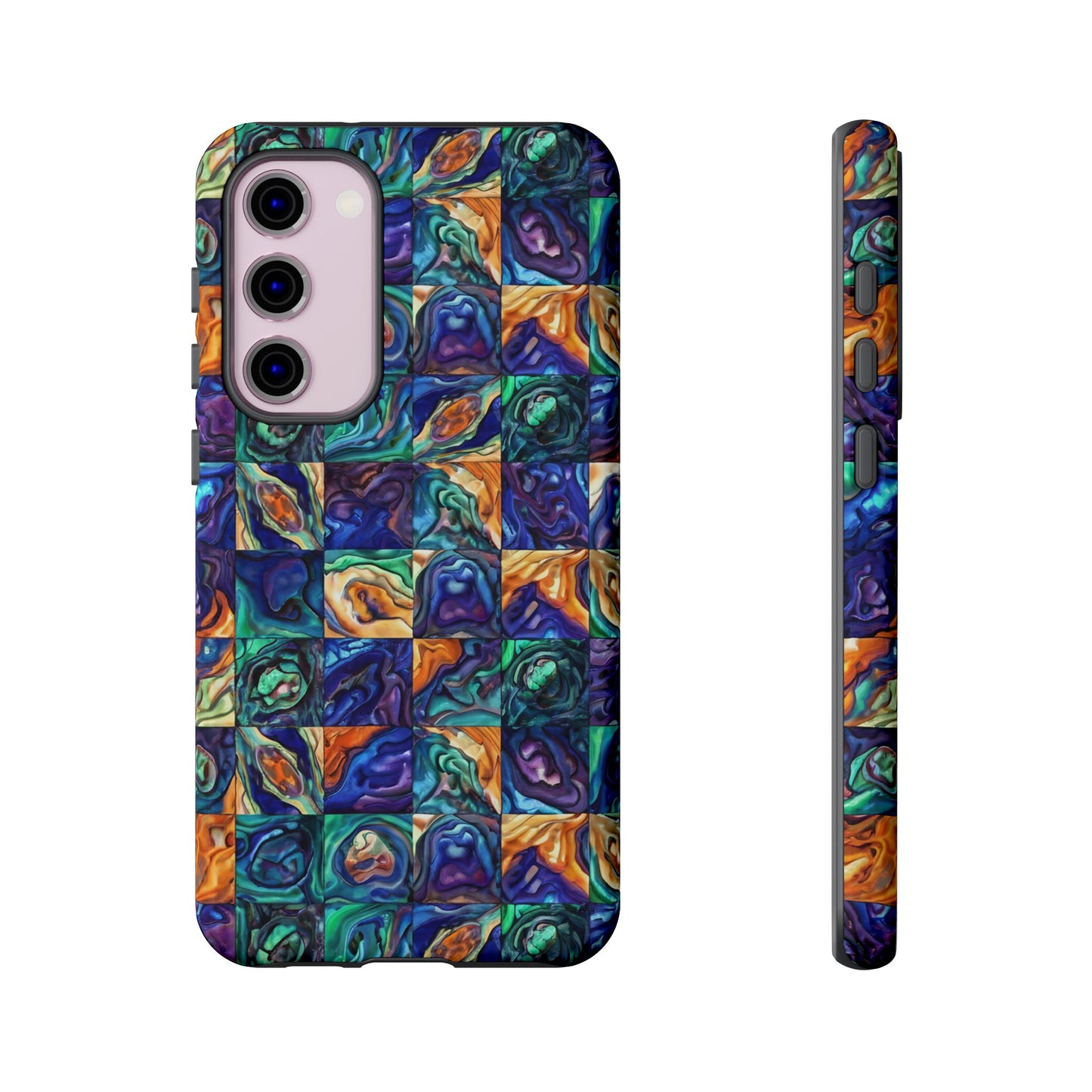 Abstract Purple & Green Sea Scape Samsung Phone Tough Case