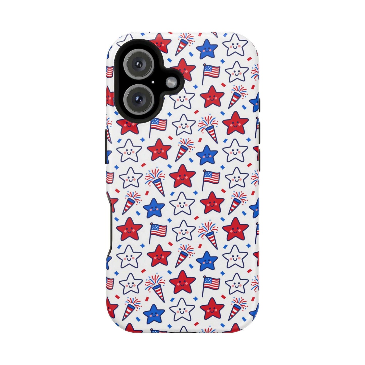 Kawaii 4th of July Phone Case – Cute Patriotic iPhone Case with MagSafe, Shockproof Protective Cover
