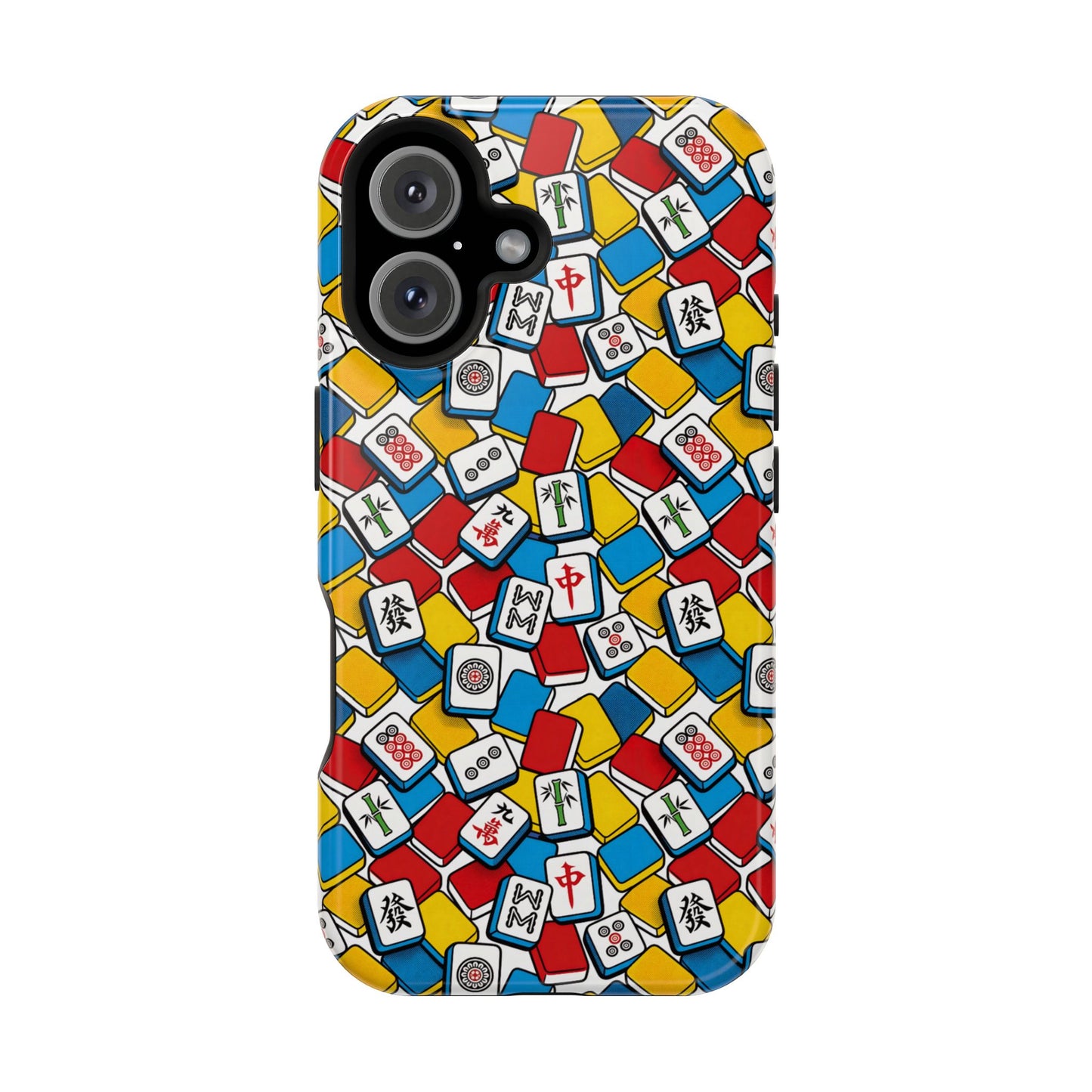 Mahjong-Inspired Vibrant iPhone Case — Magnetic Impact-Resistant