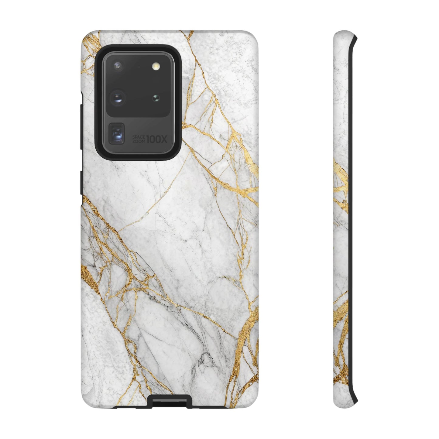 Golden White Marble Samsung Phone Case