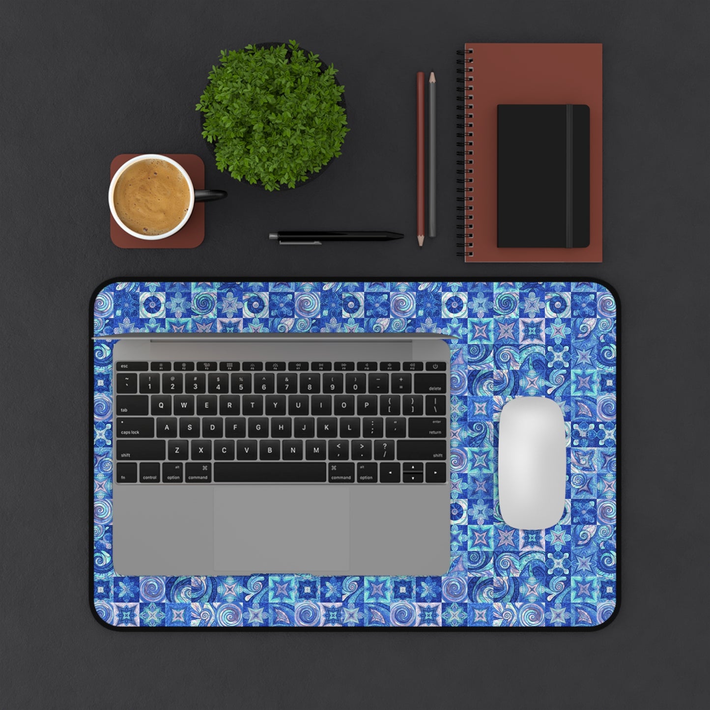 Blue Sea Inspired Desk Mat — Ocean Wave Mouse Pad