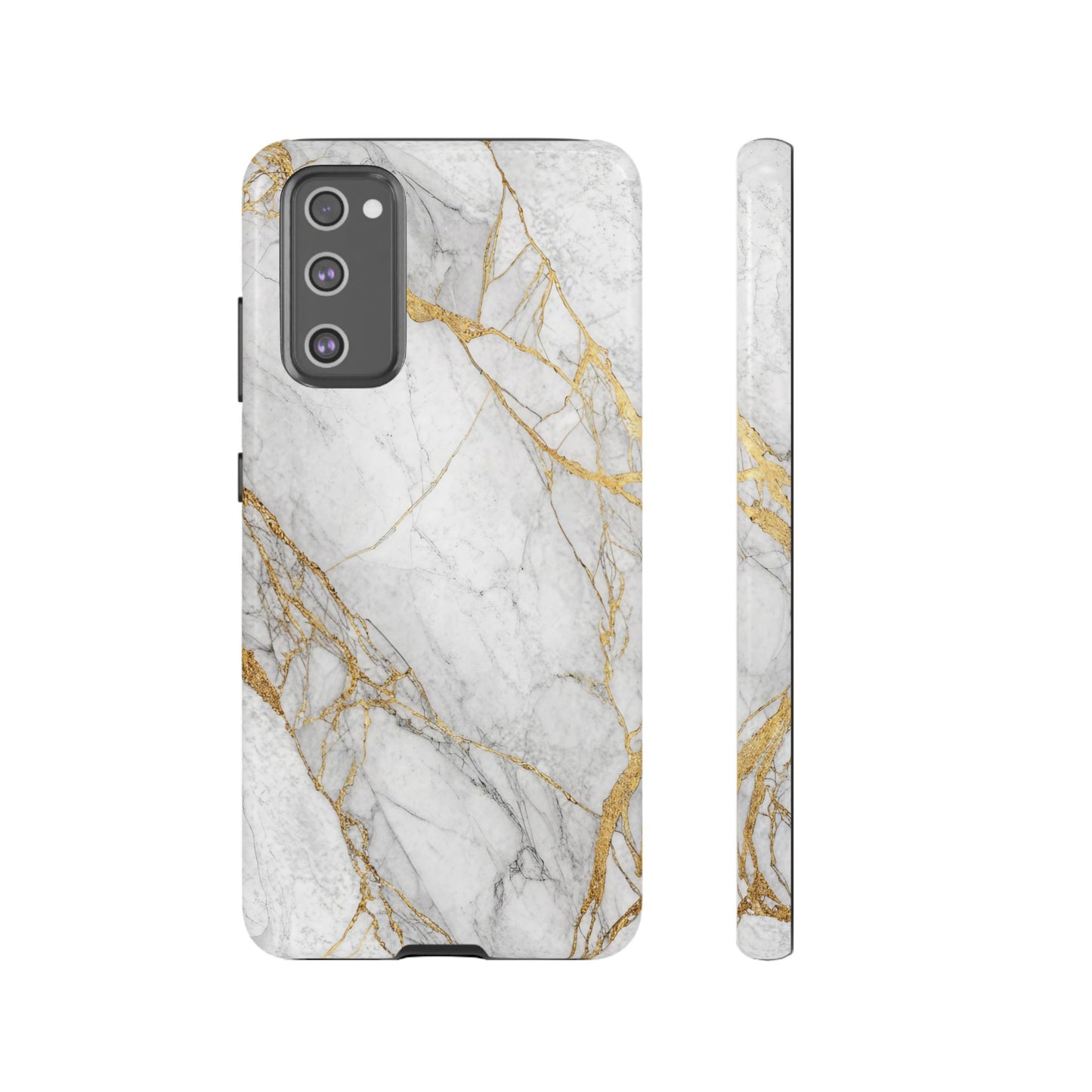 Golden White Marble Samsung Phone Case
