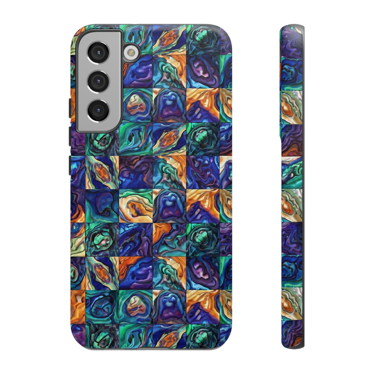 Abstract Purple & Green Sea Scape Samsung Phone Tough Case