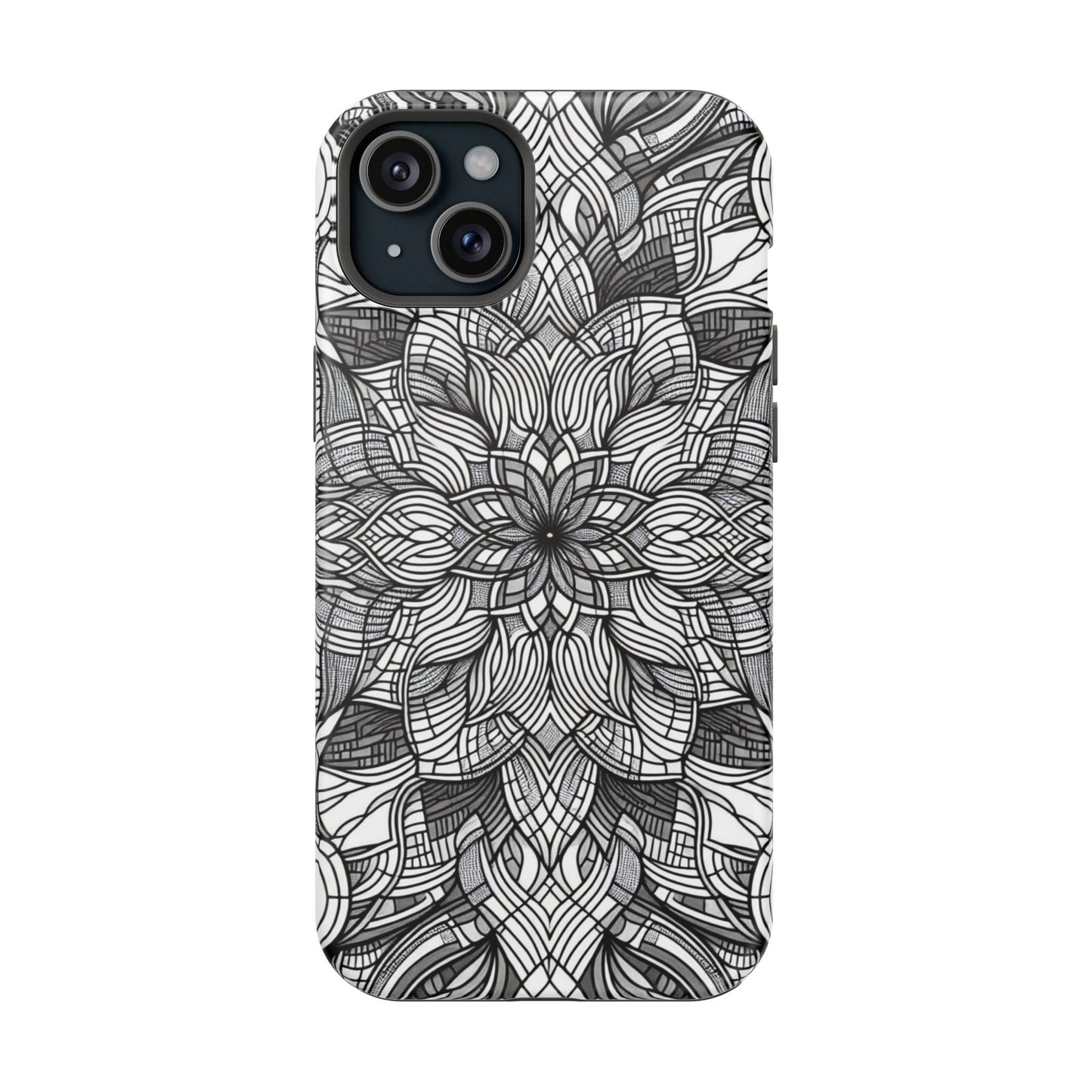 Black and White Art Explosion iPhone Tough Case