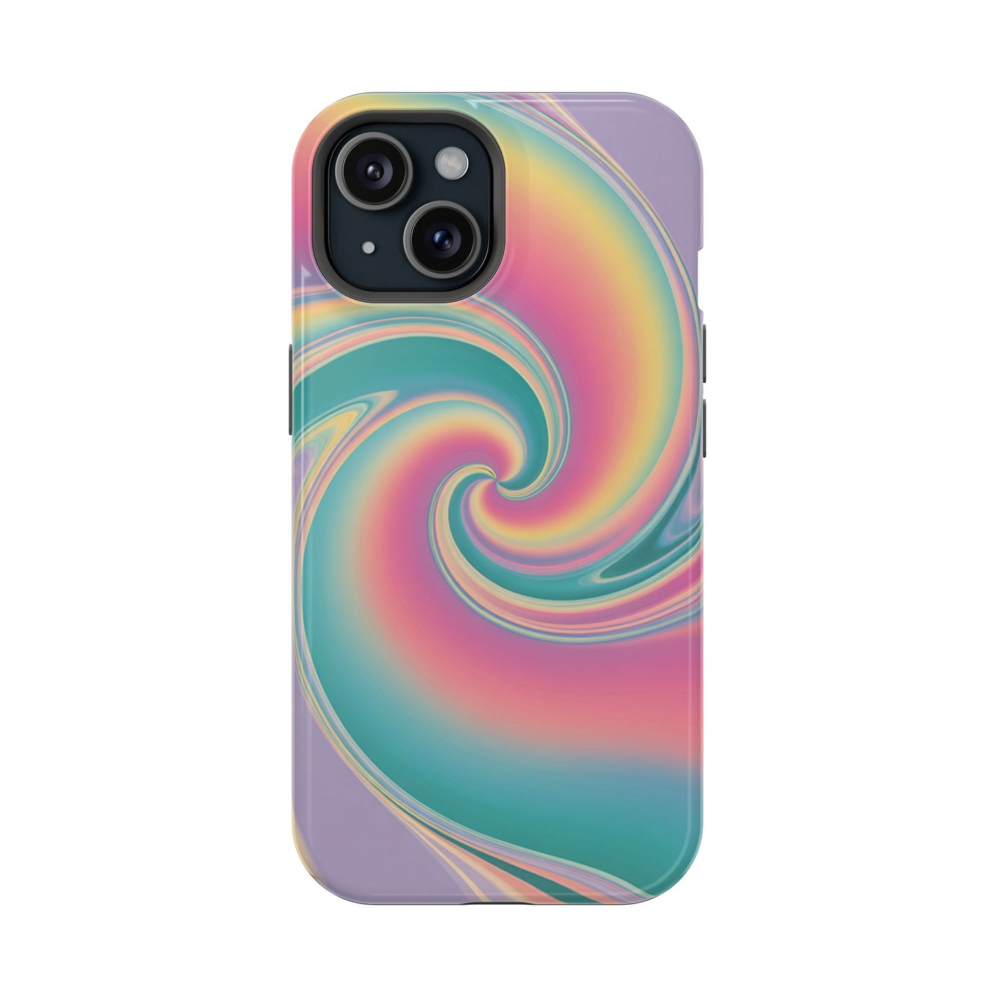Cotton Candy Rainbow Swirl Magnetic iPhone Tough Case