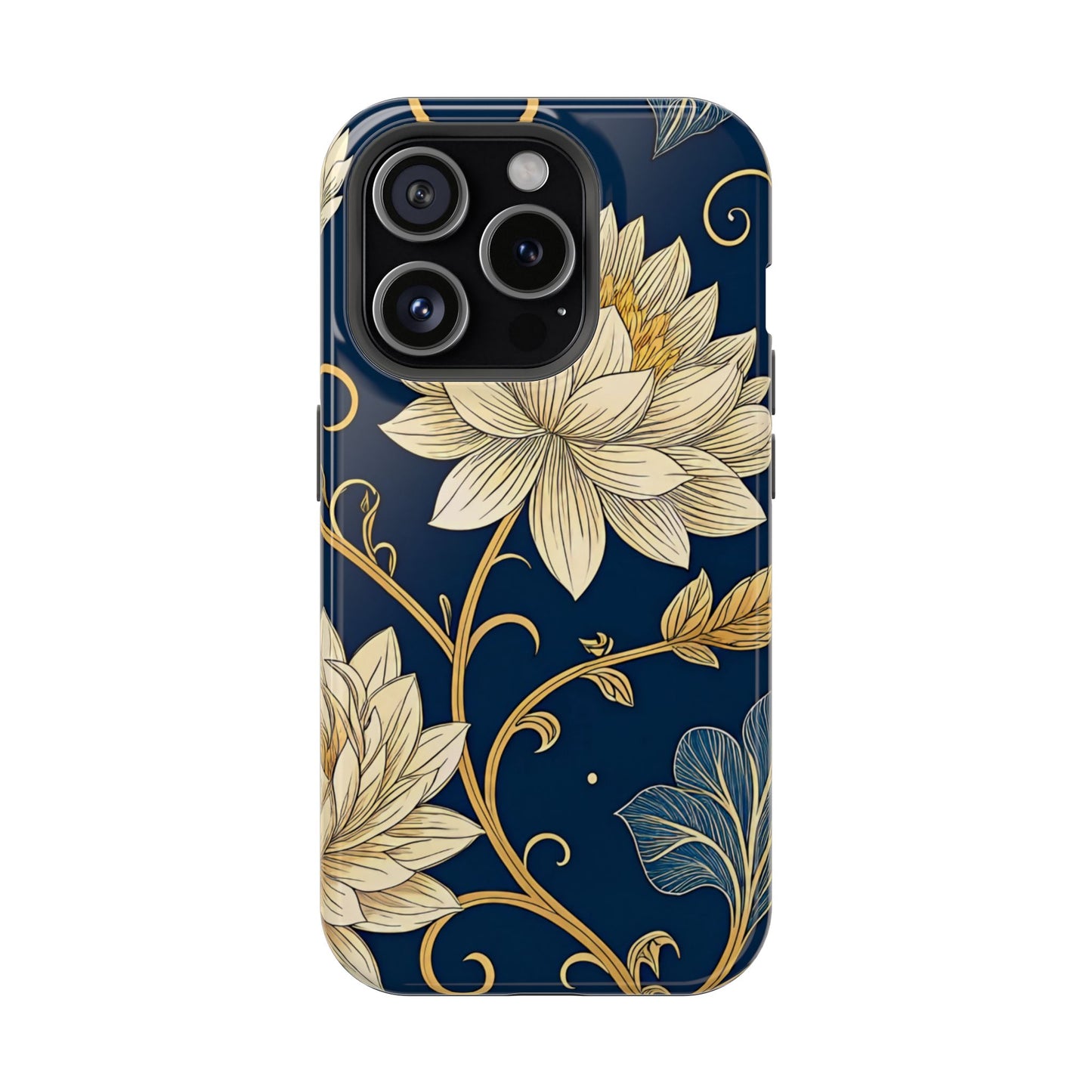 Golden Flower Design iPhone Tough Case