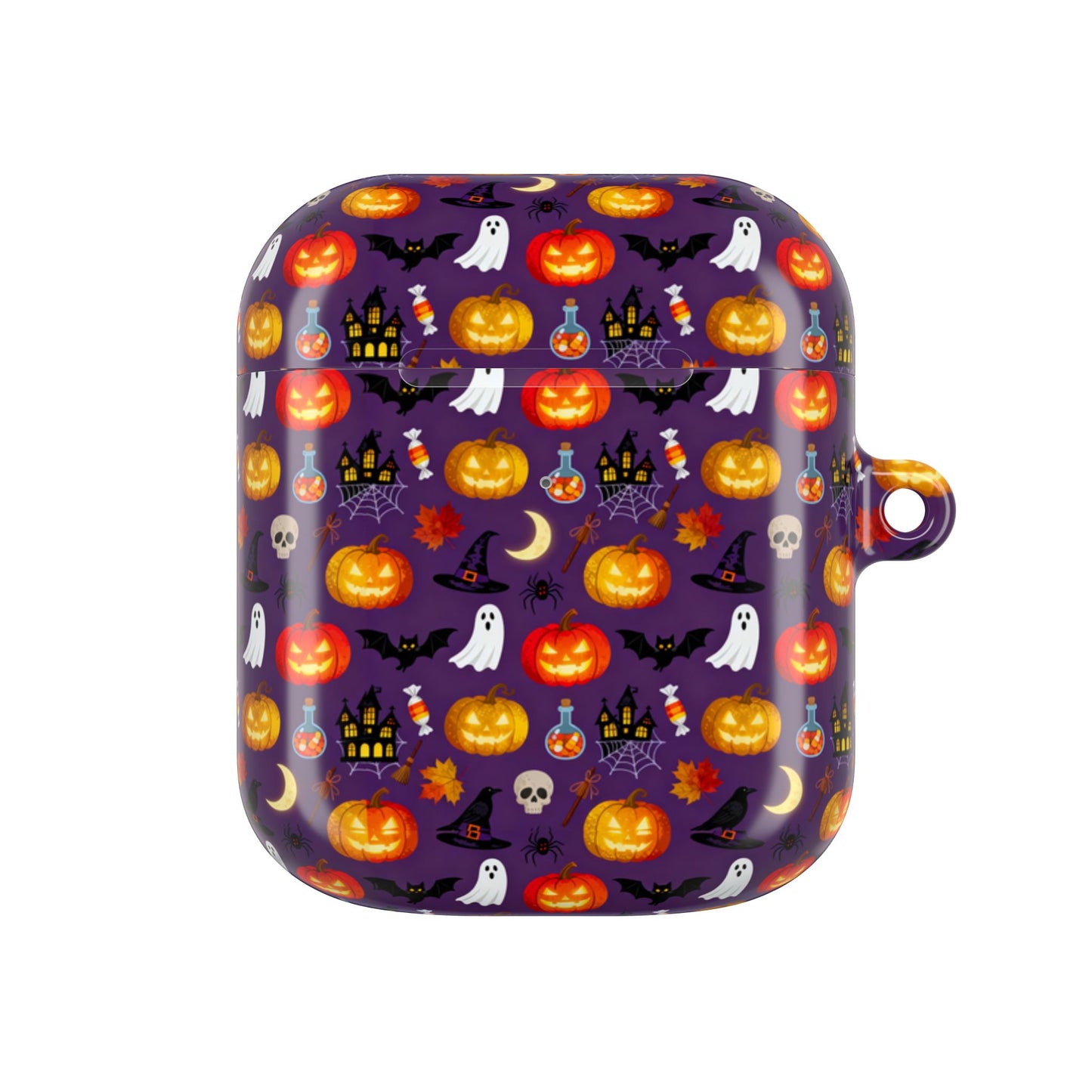 Halloween Pattern AirPod Case — Cute Pumpkin, Ghost & Bat Protective Cover