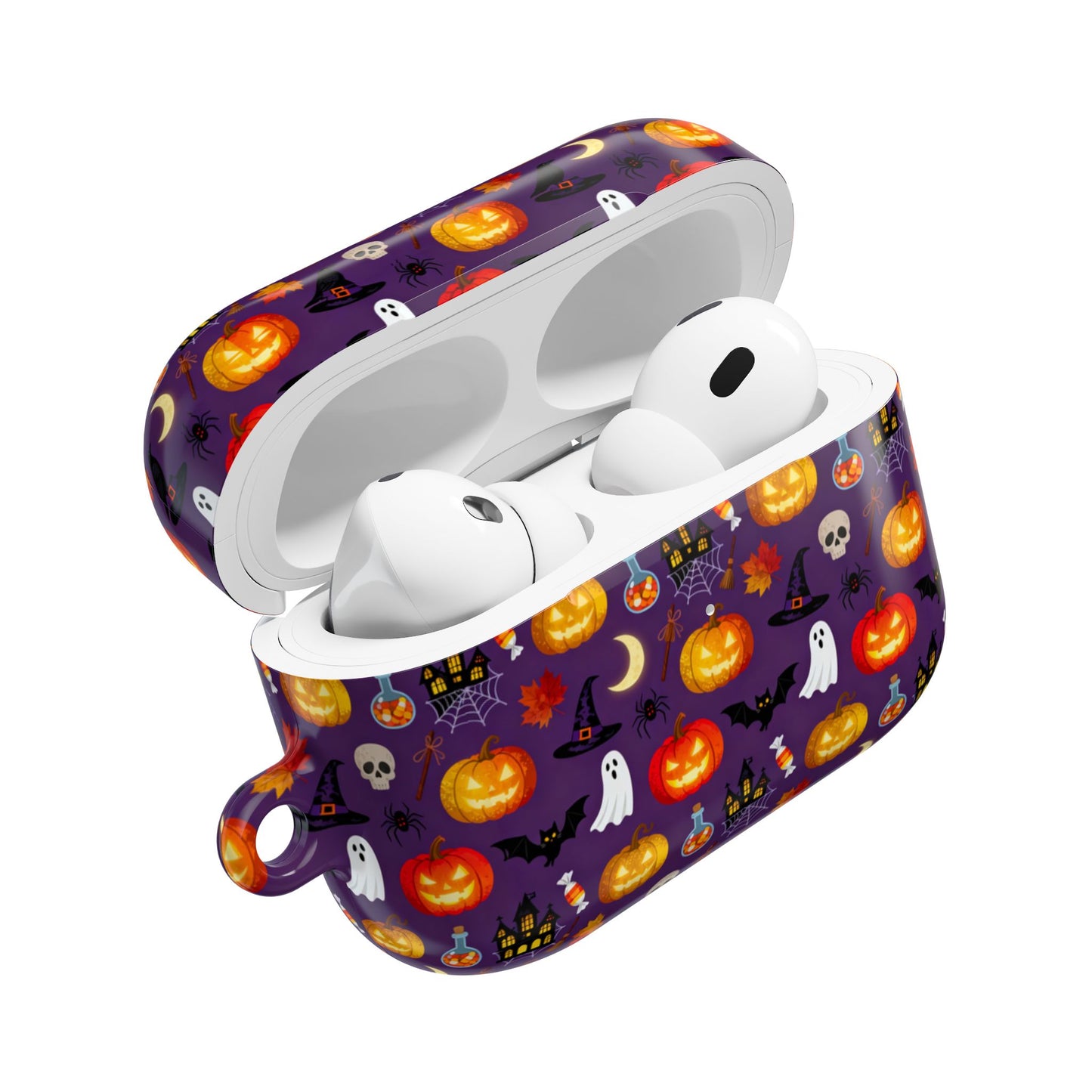 Halloween Pattern AirPod Case — Cute Pumpkin, Ghost & Bat Protective Cover