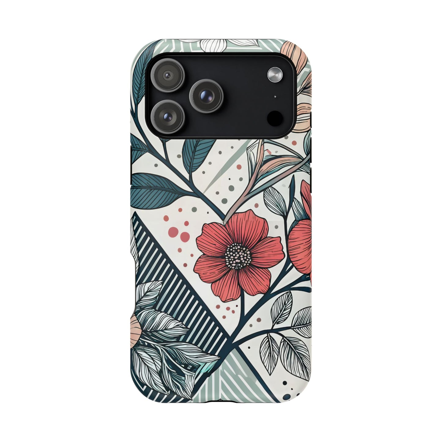 Geometric Flower iPhone Tough Case