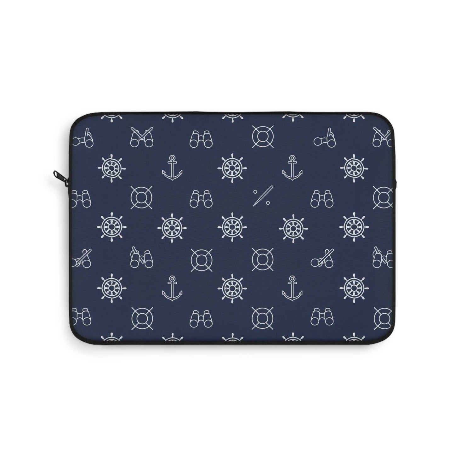 Nautical-Inspired Laptop Sleeve — Maritime Stripes & Anchor Design