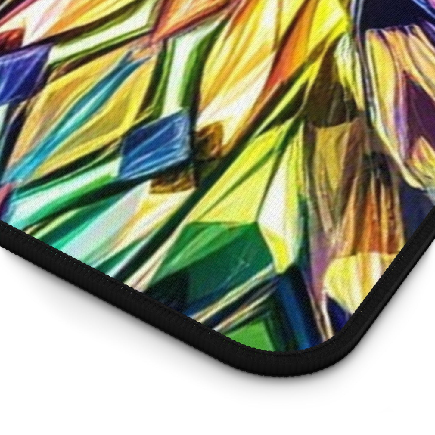 Rainbow Starbust Design Desk Mat