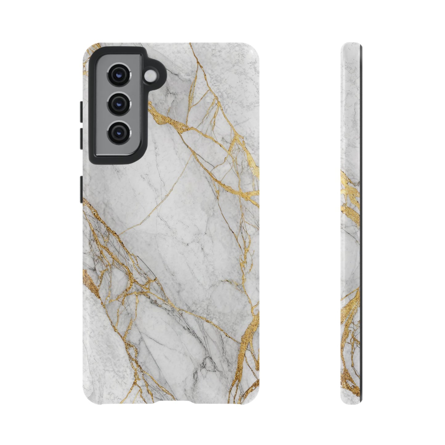 Golden White Marble Samsung Phone Case