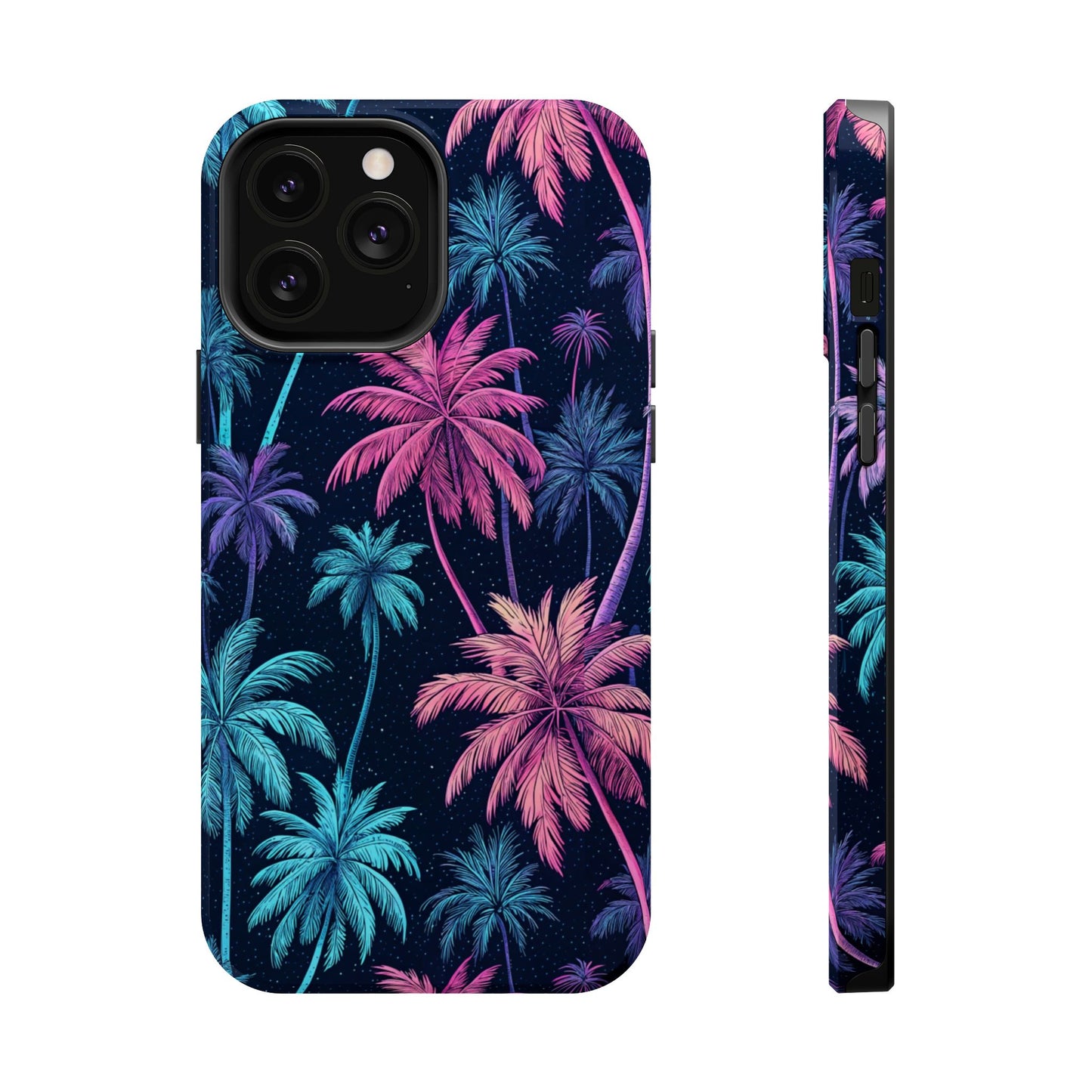 Neon Palm Trees Phone Case - Tropical iPhone Cover with MagSafe®