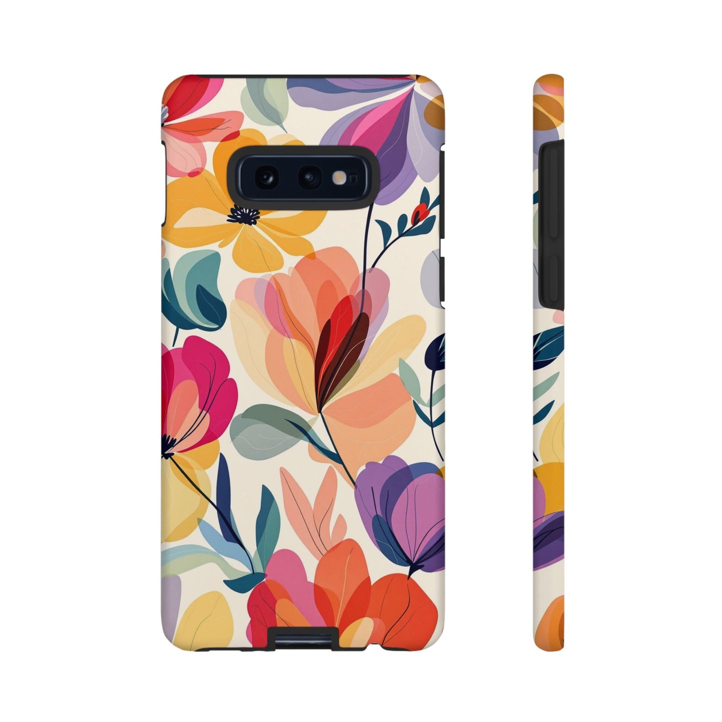 Watercolor Floral Samsung Tough Case with vibrant multicolor floral design and durable protective cover for Samsung phone