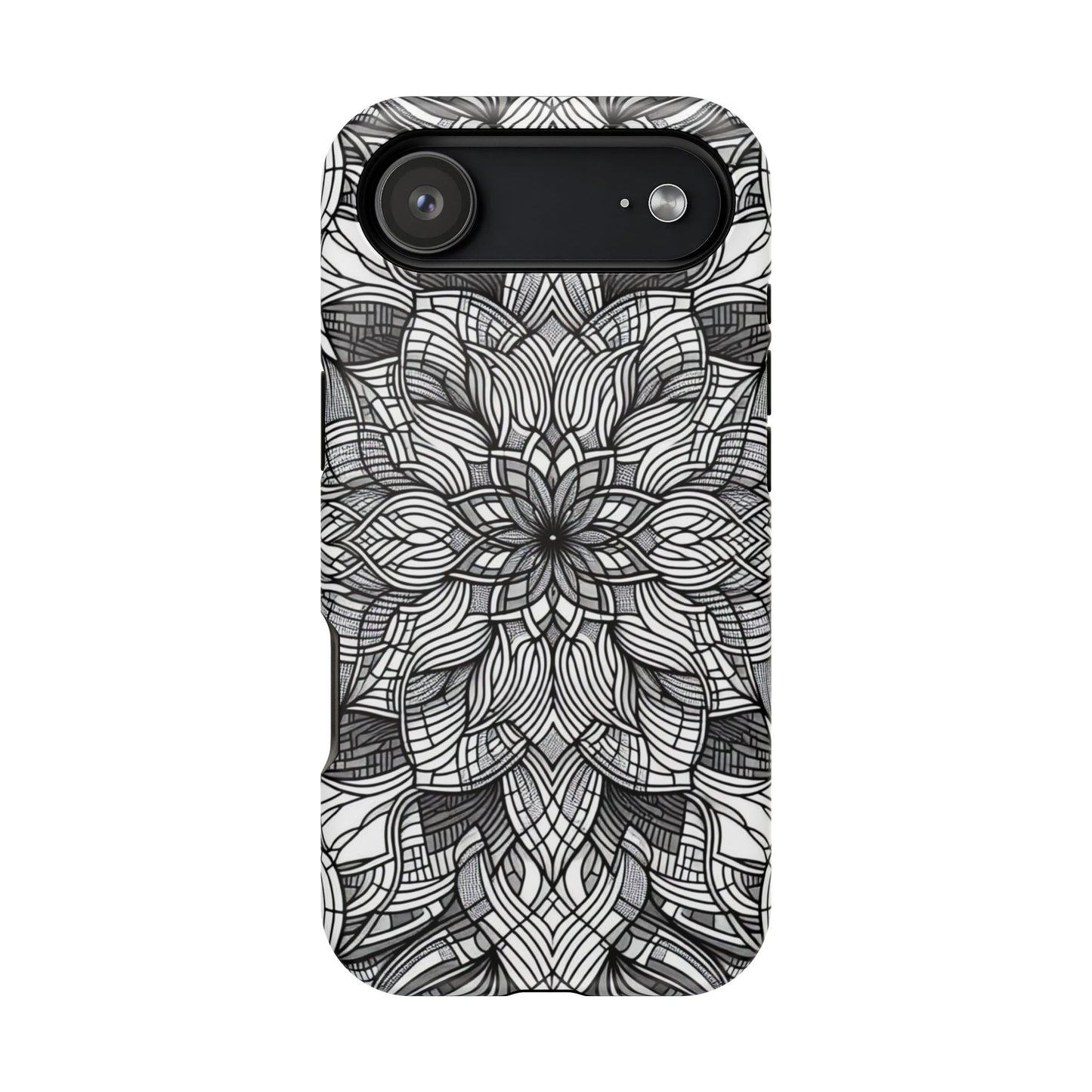 Black and White Art Explosion iPhone Tough Case