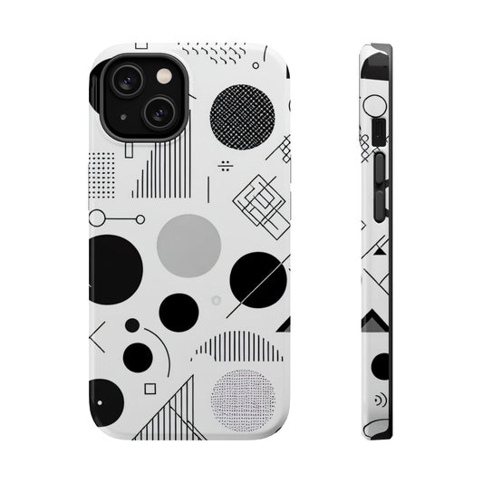 Black and White Abstract Art iPhone Case
