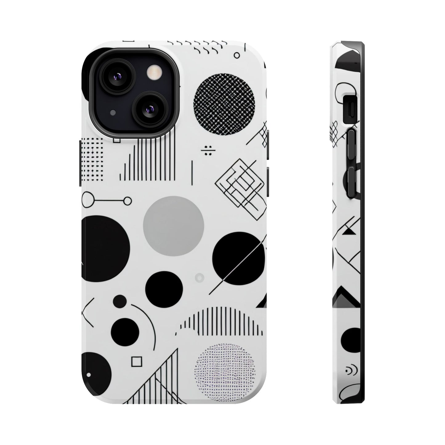 Black and White Abstract Art iPhone Case