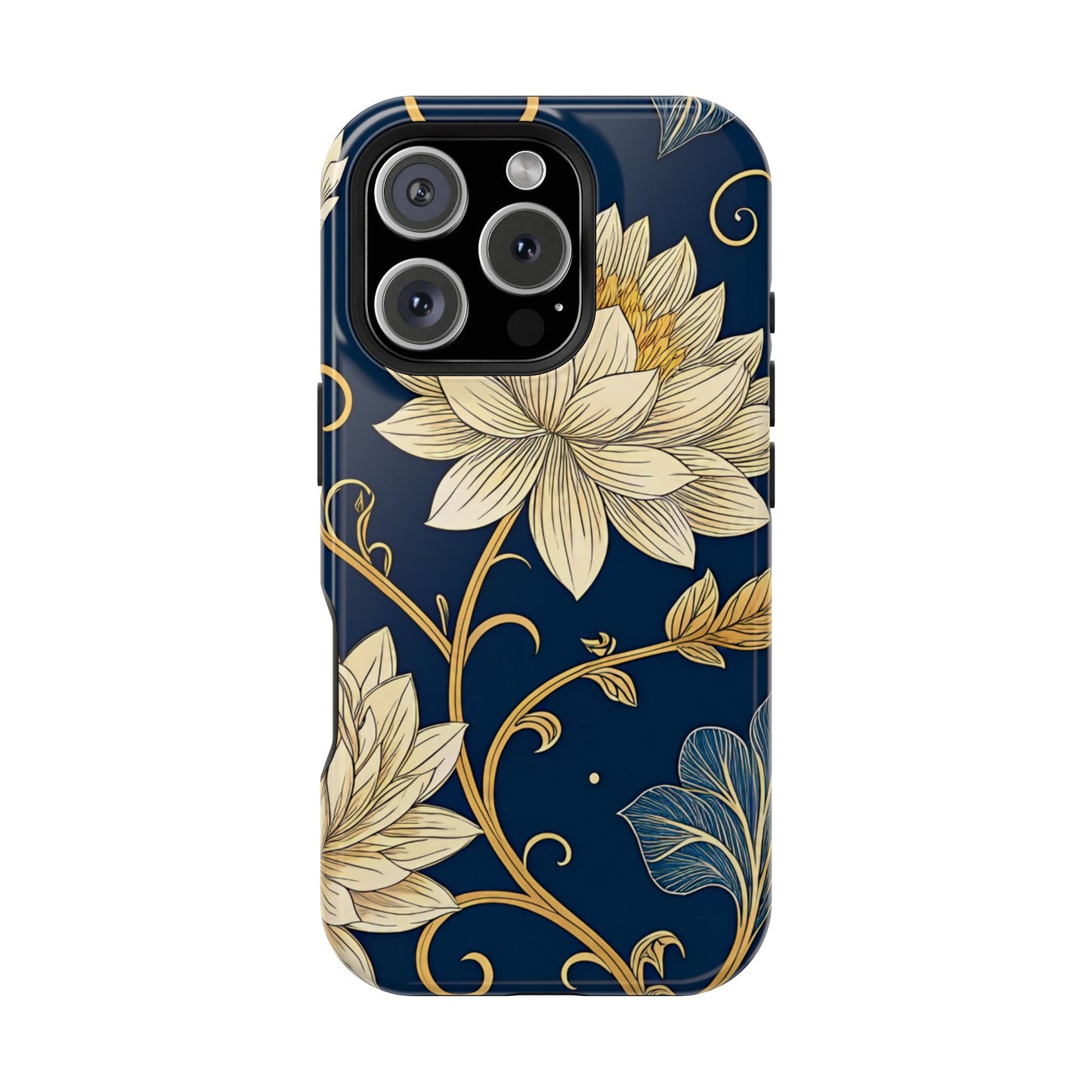 Golden Flower Design iPhone Tough Case