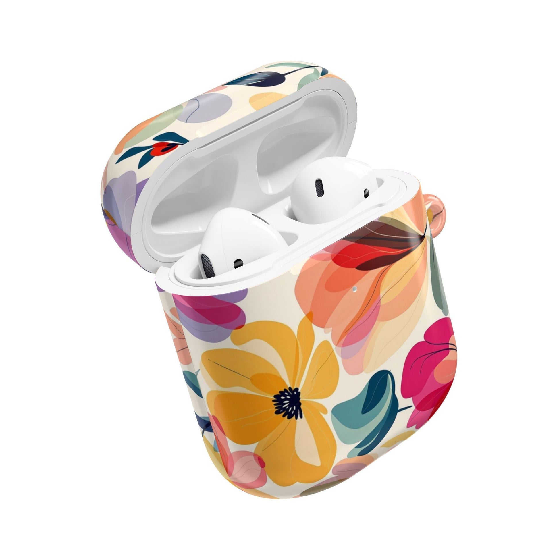 Floral AirPod Case with colorful watercolor flower design and durable polycarbonate protection for AirPods and AirPods Pro