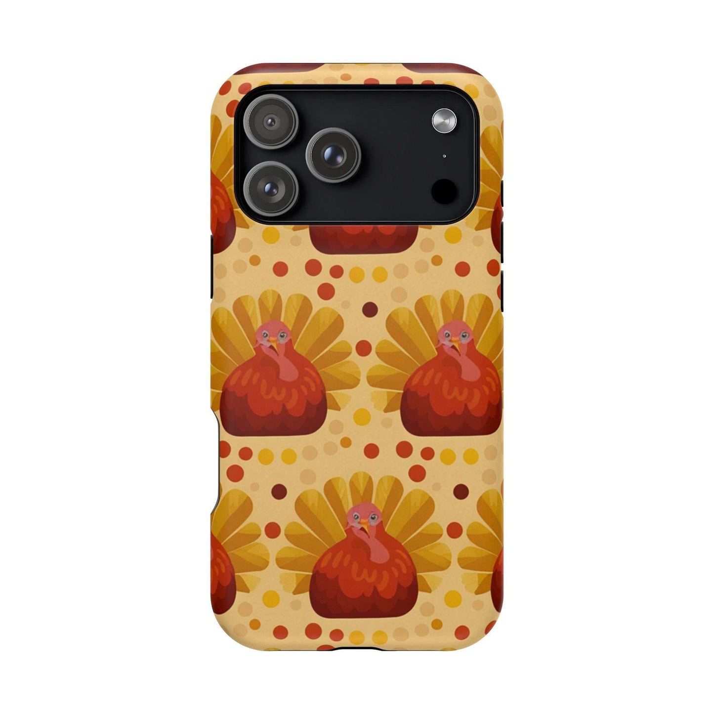 Turkey Celebration iPhone Case with festive turkey design and durable dual-layer protection